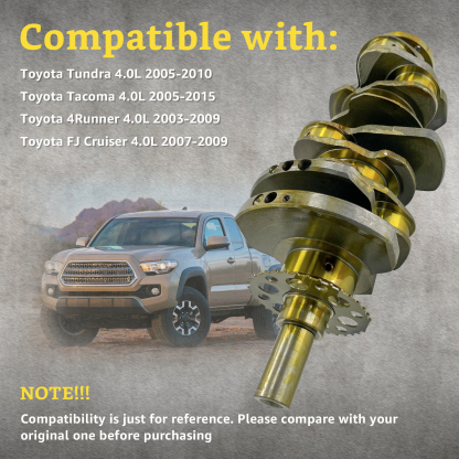 Crankshaft fit for Toyota 4Runner FJ Cruiser Tacoma Tundra 1GR-FE 4.0L 2005-2015