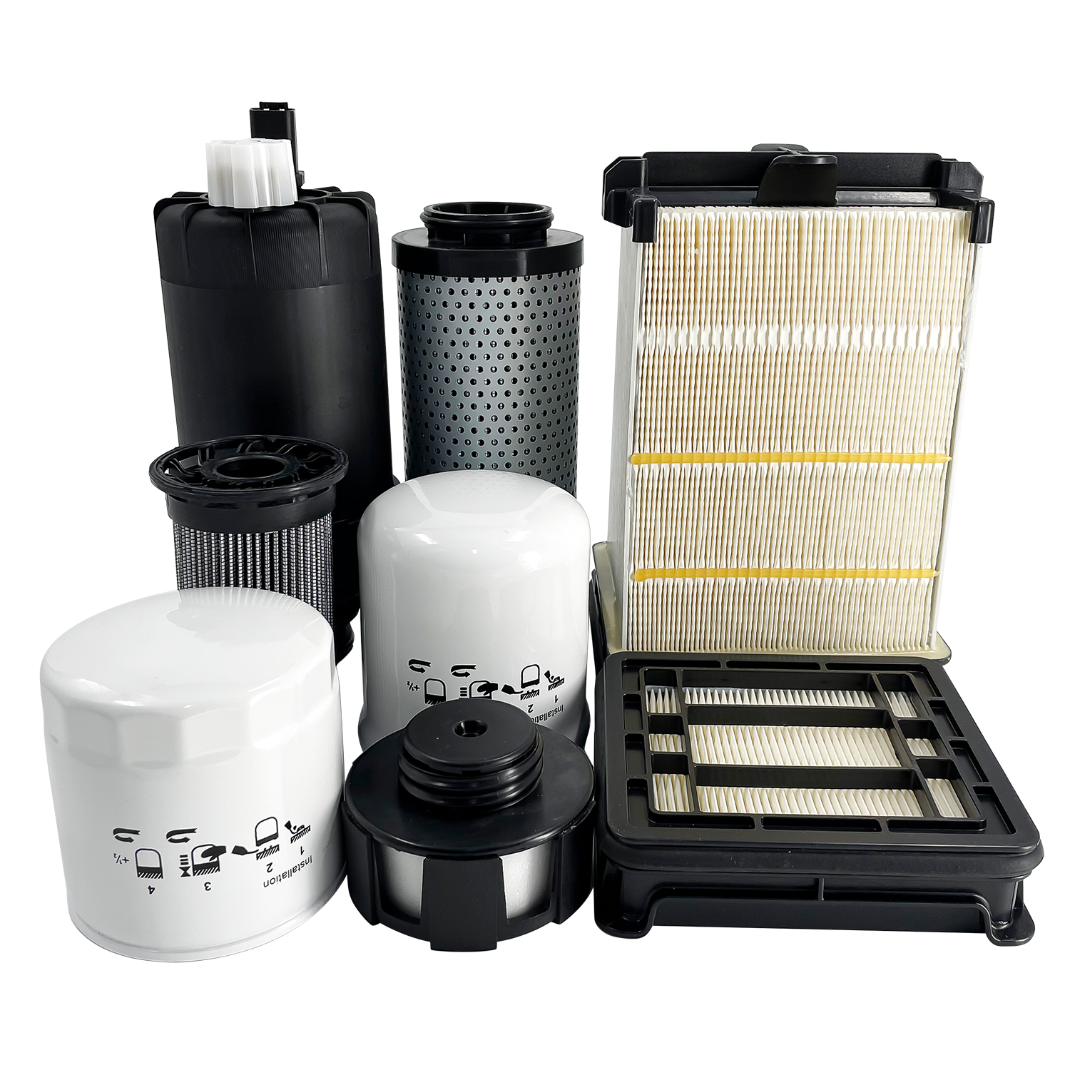 Complete Maintenance Service Filter Kit 8 in 1 for Bobcat S450 S510 S530 S550 S570 S590 S595 S630 S650 T450 T550 T590 T595 T630 T650