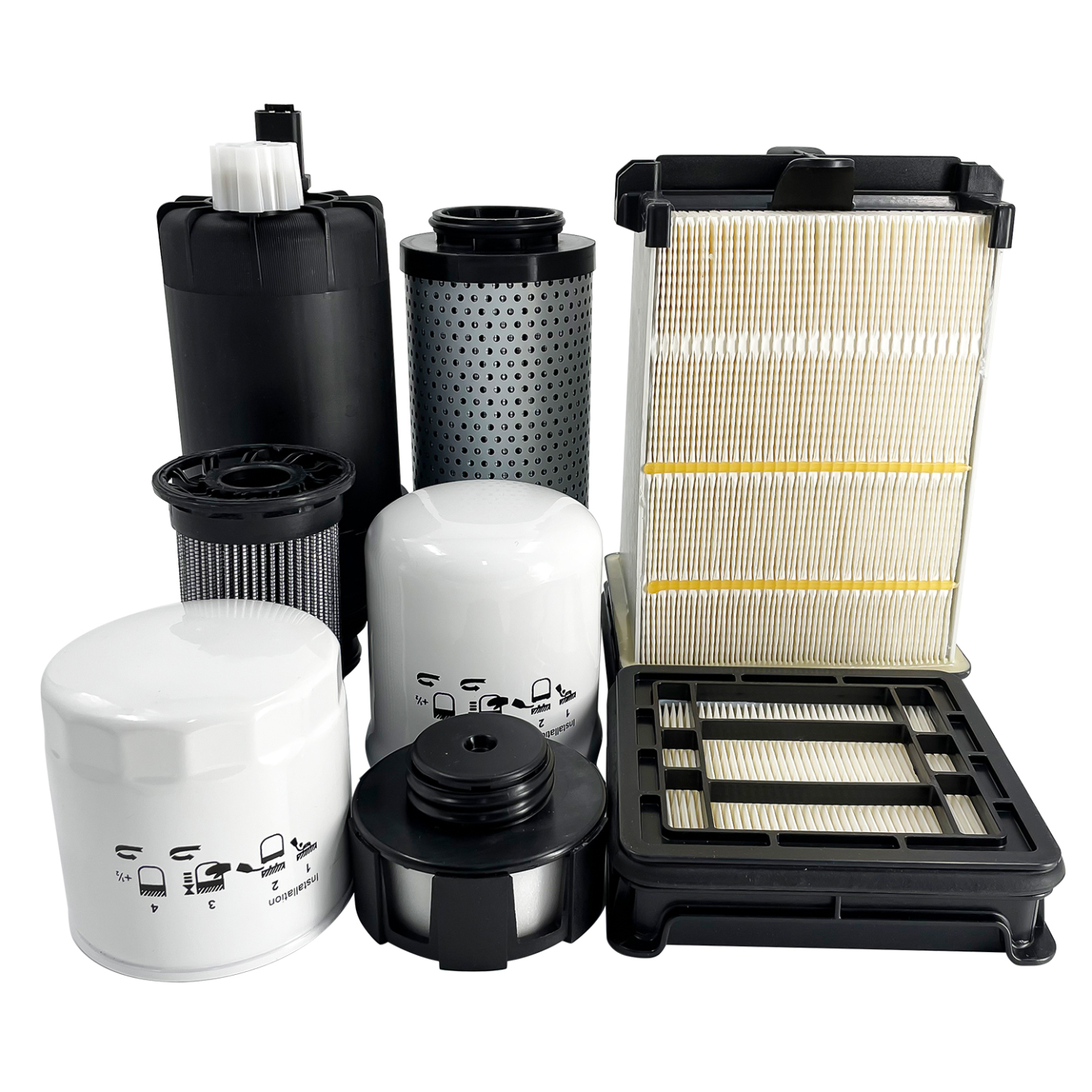 Complete Maintenance Service Filter Kit 8 in 1 for Bobcat S450 S510 S530 S550 S570 S590 S595 S630 S650 T450 T550 T590 T595 T630 T650