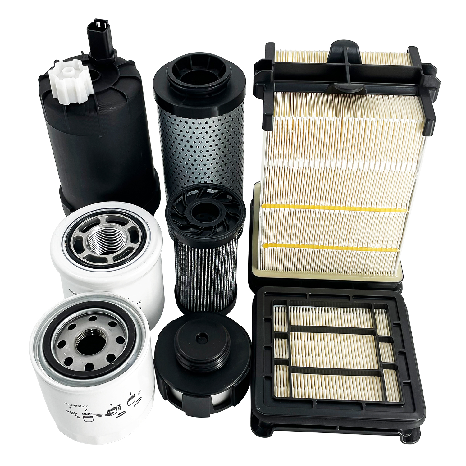 Complete Maintenance Service Filter Kit 8 in 1 for Bobcat S450 S510 S530 S550 S570 S590 S595 S630 S650 T450 T550 T590 T595 T630 T650
