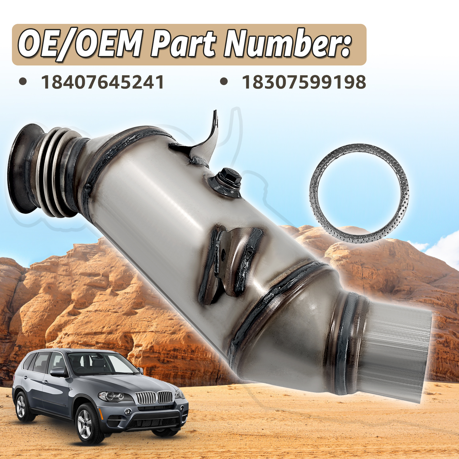  Catalytic Converter for BMW X5 2011-2013 X6 2011-2014 535i 2011-2015 3.0L