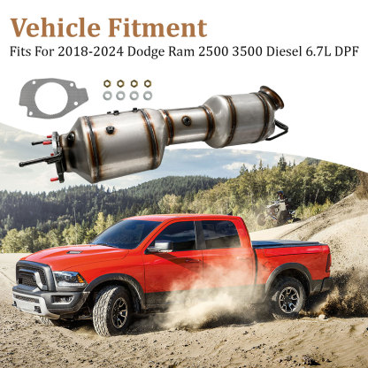 Dodge Catalytic Converter Diesel Particulate Filter (DPF) for Dodge Ram 2500 3500 Diesel 6.7L L6 2019-2024