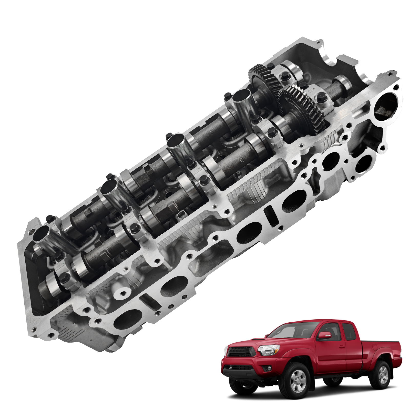 Cylinder Head Assembly 8 Ports for Toyota Tacoma 2.4L 2.7L 1995-2000 4Runner 2.7L 1996-2000 T100 2.7L 1994-1998