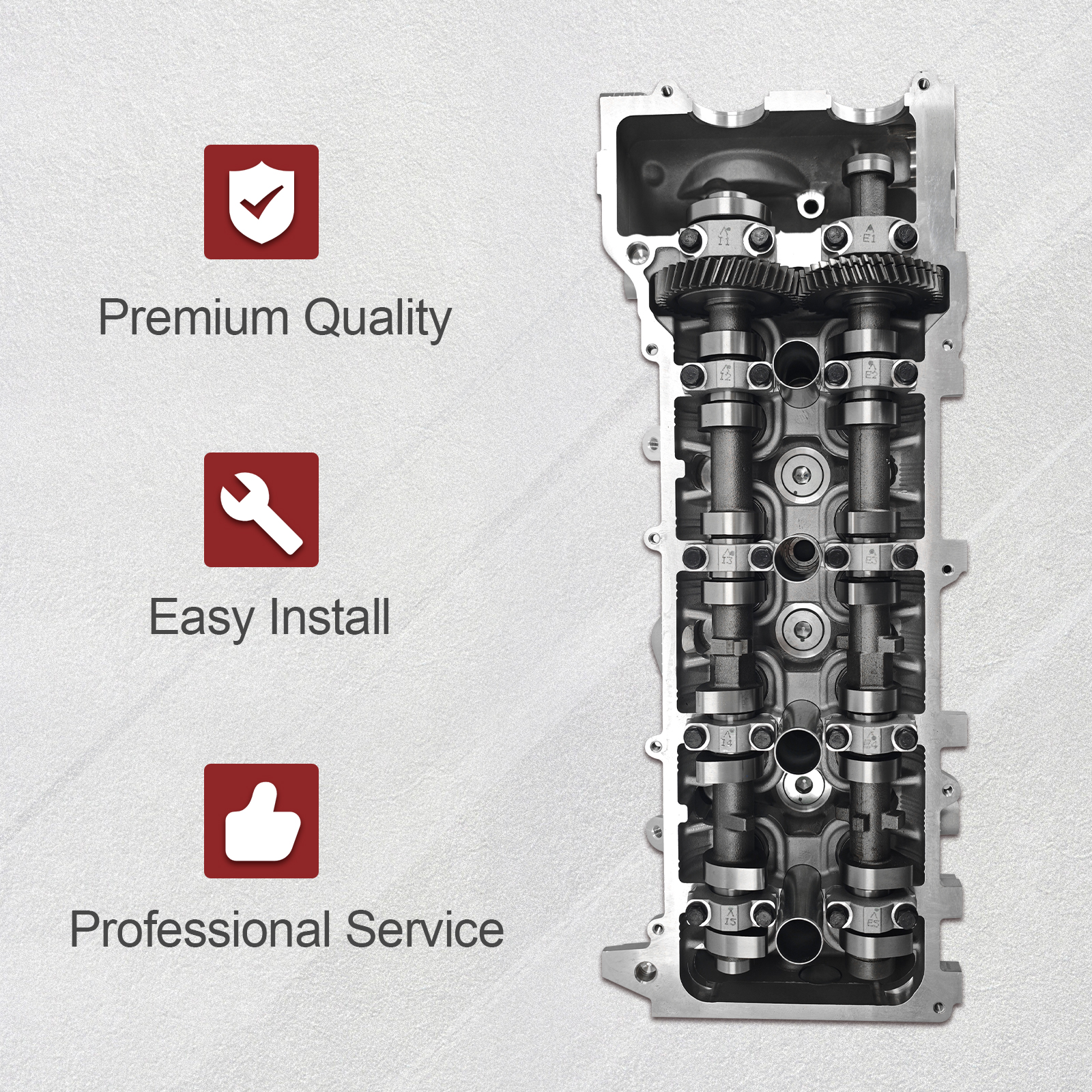 Cylinder Head Assembly 8 Ports for Toyota Tacoma 2.4L 2.7L 1995-2000 4Runner 2.7L 1996-2000 T100 2.7L 1994-1998