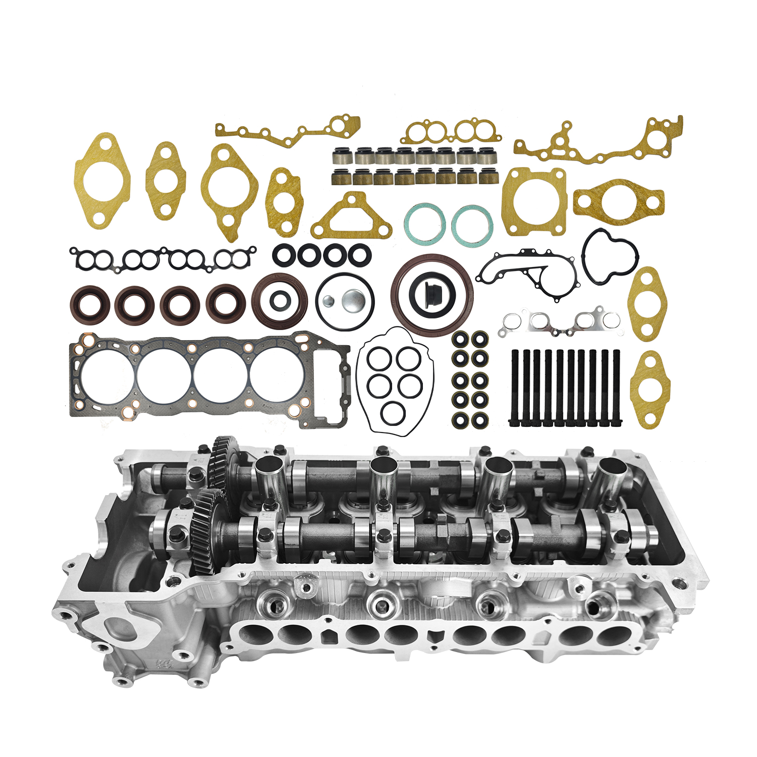 Cylinder Head Assembly for Toyota Tacoma 2.4L 2.7L 1995-2000 4Runner 2.7L 1996-2000 T100 2.7L 1994-1998 for 2RZFE 3RZFE L4 8 Ports w/Bolts
