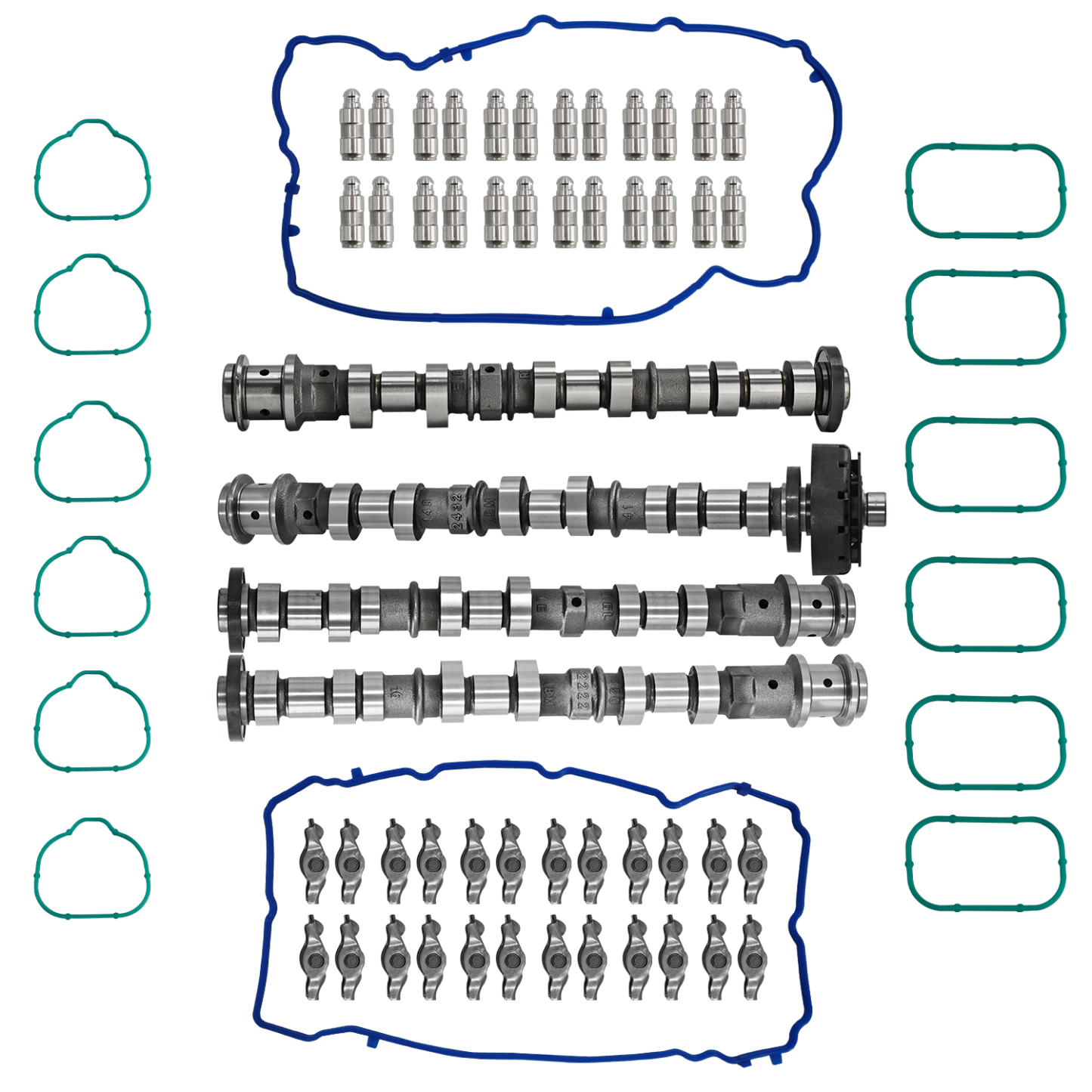 Engine Camshafts Rockers Arm Lifters Kit Replacement for Jeep Wrangler Dodge Durango Challenger Journey Avenger RAM ProMaster for Chrysler 2011-2022, for 3.6L V6