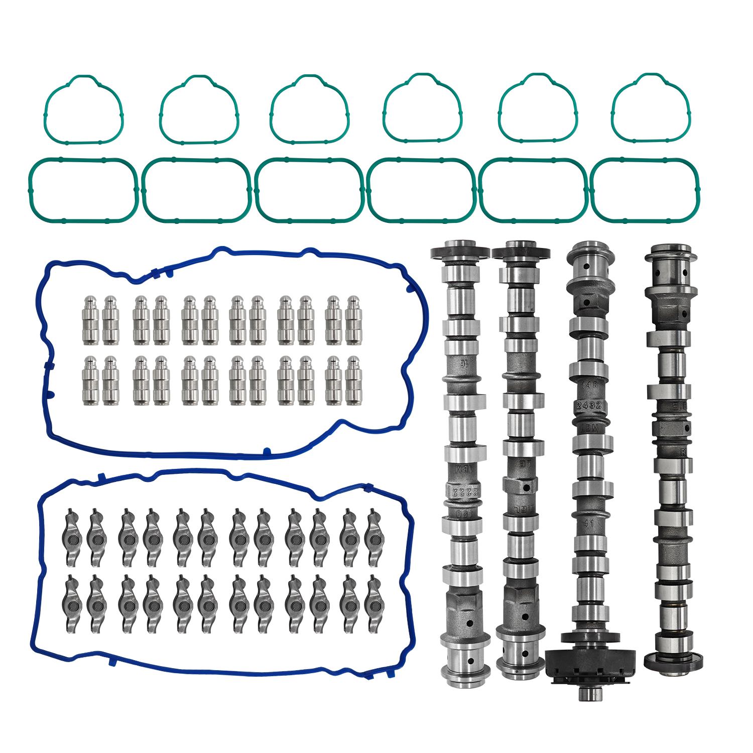 Engine Camshafts Rockers Arm Lifters Kit Replacement for Jeep Wrangler Dodge Durango Challenger Journey Avenger RAM ProMaster for Chrysler 2011-2022, for 3.6L V6