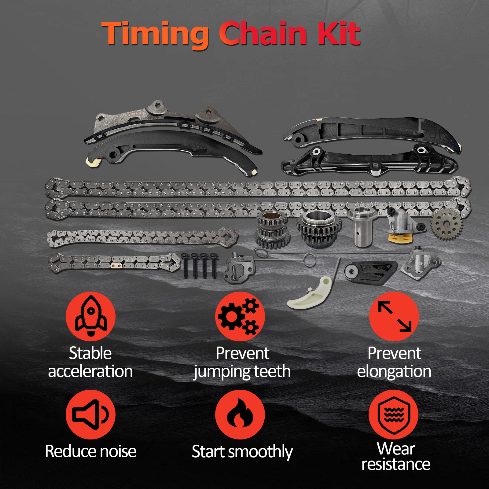 Engine Camshafts Kit, w/Rockers Arm Lifters Timing Chain Kit fit for Jeep Wrangler Dodge Durango Challenger Journey RAM ProMaster for Chrysler 2011-2022, for 3.6L V6
