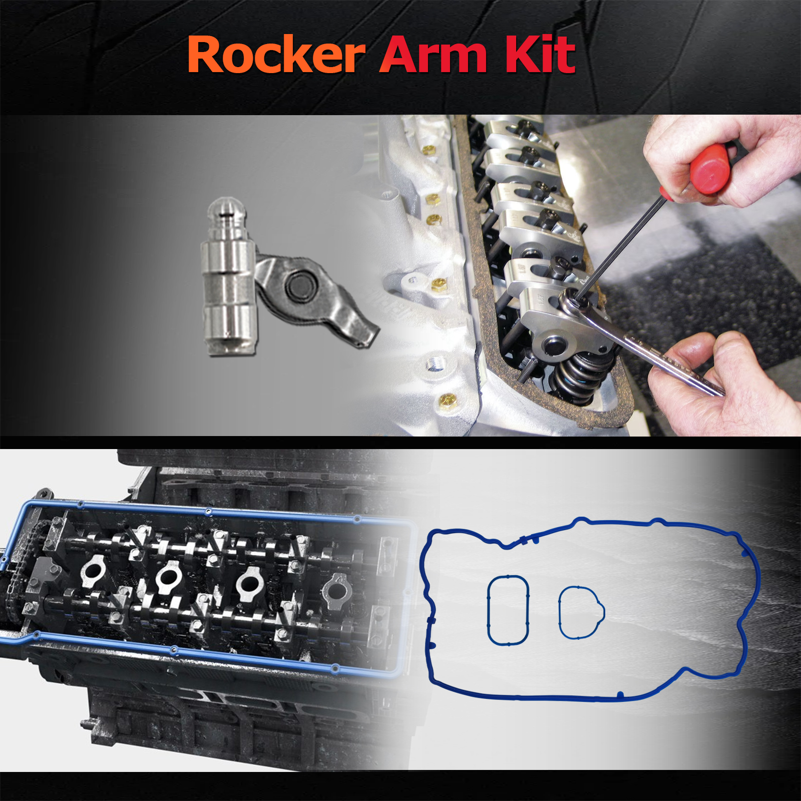 Engine Camshafts Kit, w/Rockers Arm Lifters Timing Chain Kit fit for Jeep Wrangler Dodge Durango Challenger Journey RAM ProMaster for Chrysler 2011-2022, for 3.6L V6