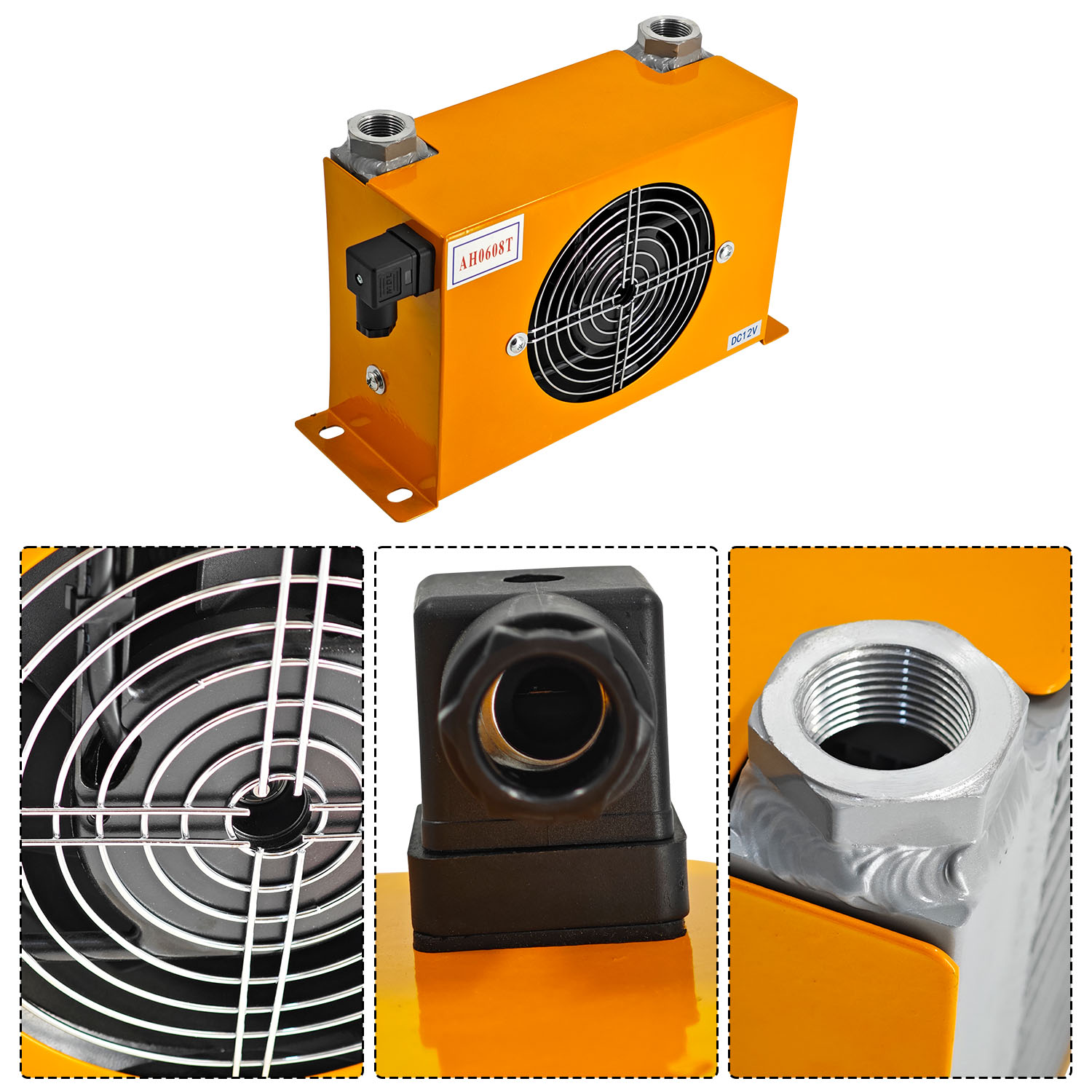 Hydraulic Air Cooler Hardware Tools Fan Air Cooling Oil Cooling Machine Low Noise and Power Usage DC 12V 48W 60L/min