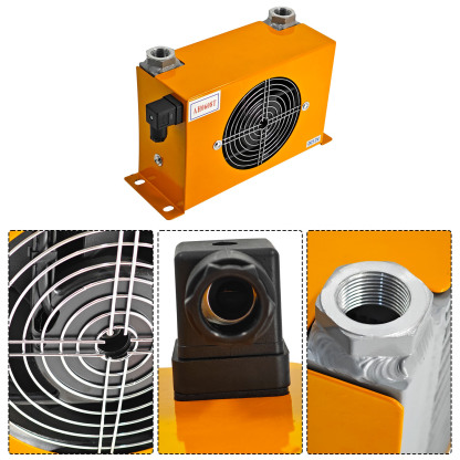 Hydraulic Air Cooler Hardware Tools Fan Air Cooling Oil Cooling Machine Low Noise and Power Usage DC 12V 48W 60L/min