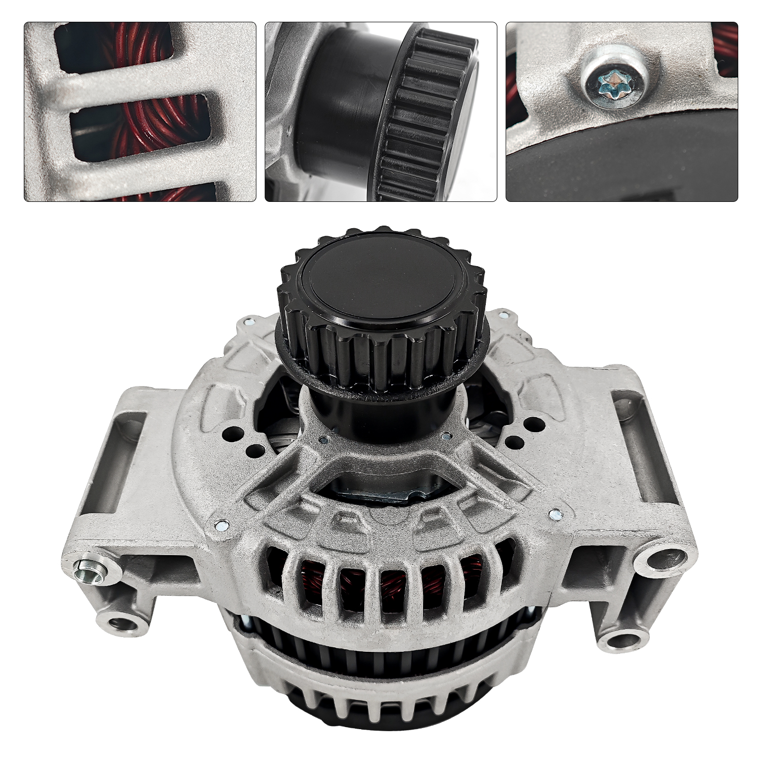 Alternator 12V 150A w/Decoupler for Volvo XC60 2010-2014 XC70 2008-2015, XC90 2007-2014