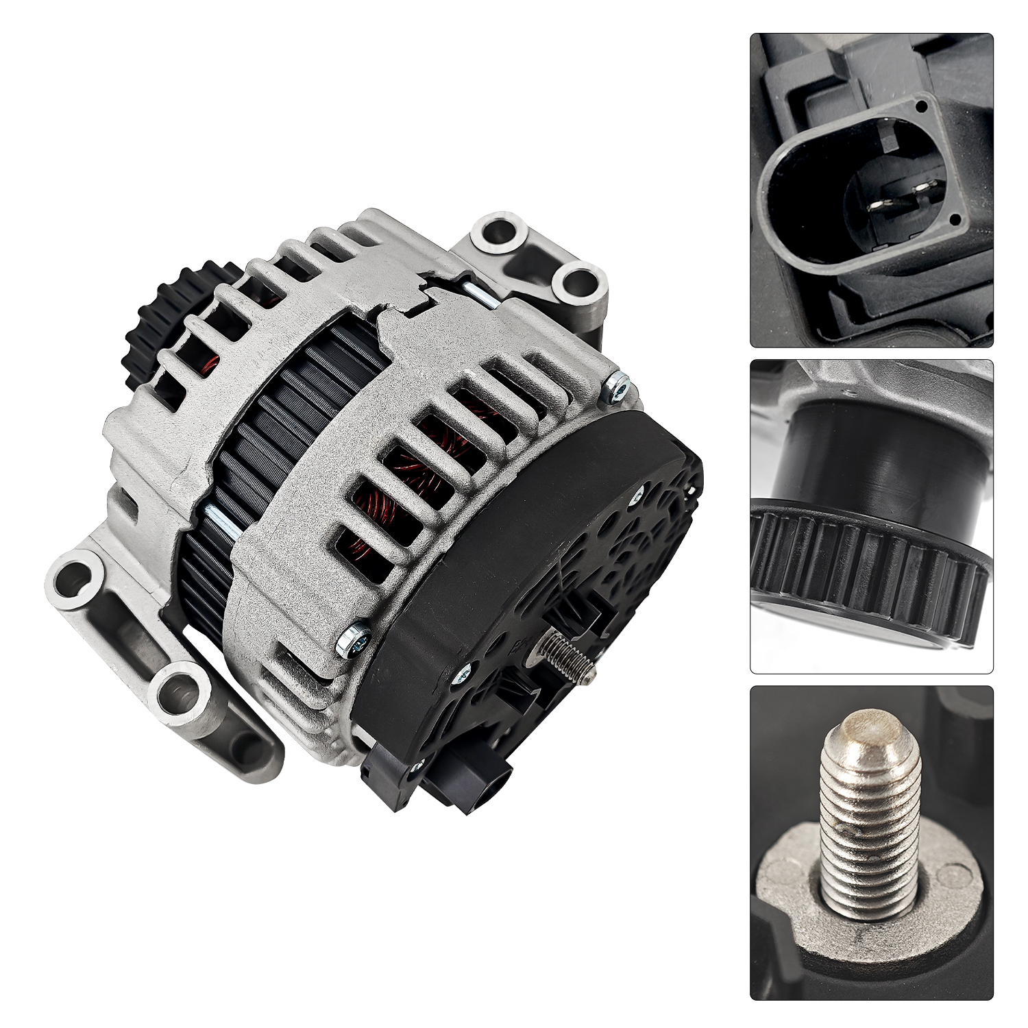 Alternator 12V 150A w/Decoupler for Volvo XC60 2010-2014 XC70 2008-2015, XC90 2007-2014