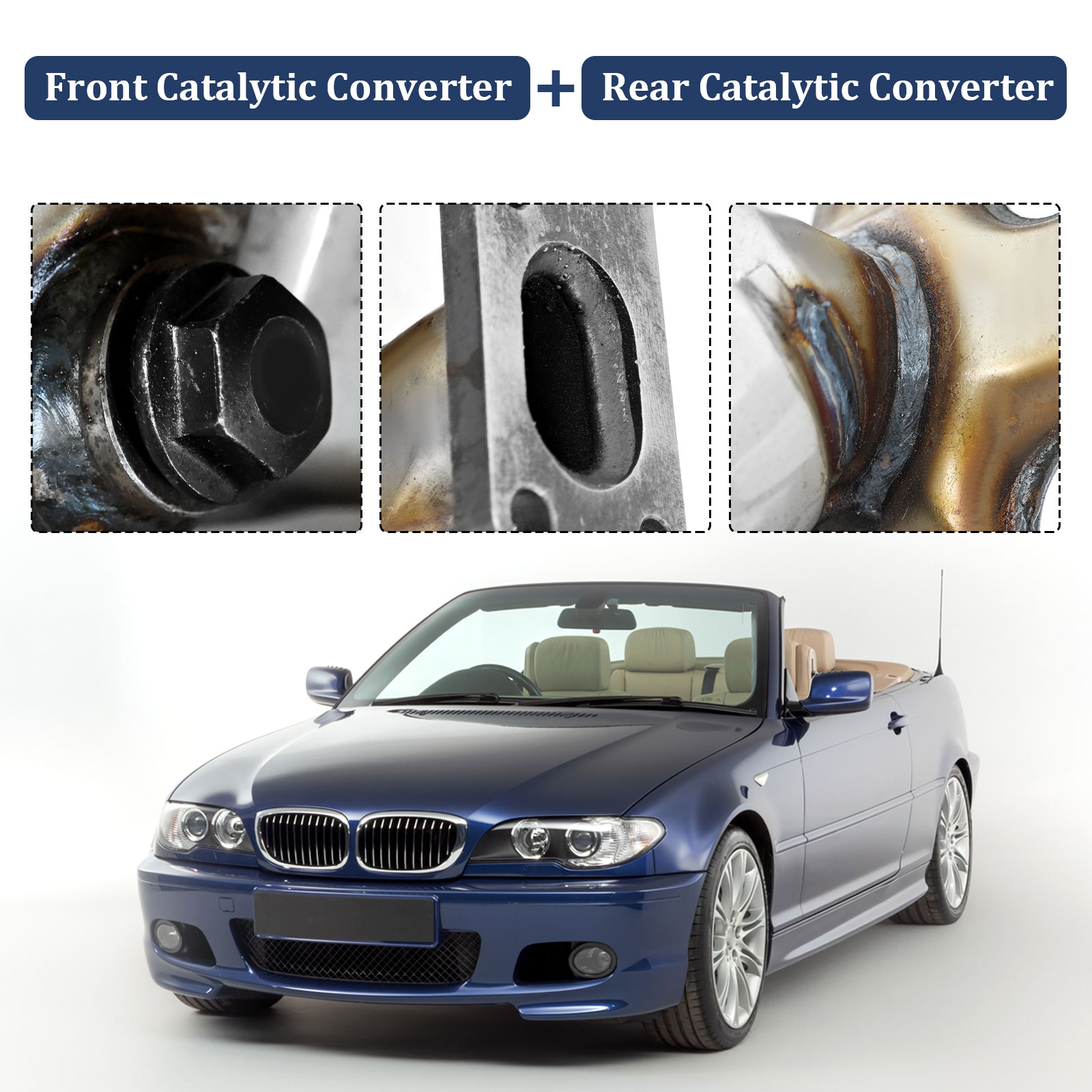 Catalytic Converter Fits For BMW 325Ci 330Ci X3 325i 325xi 330i Z4 Z3 2001-2006 E46 2.5L 3.0L L6 - Front & Rear 674-972 674-973