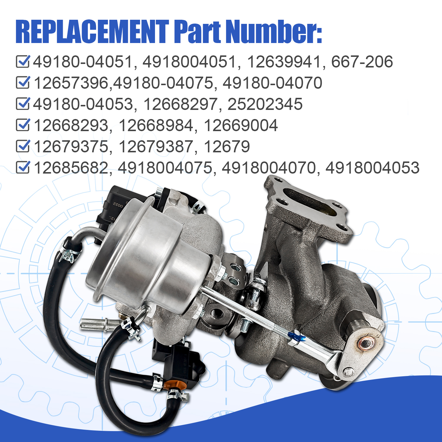 Turbocharger Turbo Kit TD025 fit for Chevy Cruze Trax Buick Encore 1.4L 2016-2019
