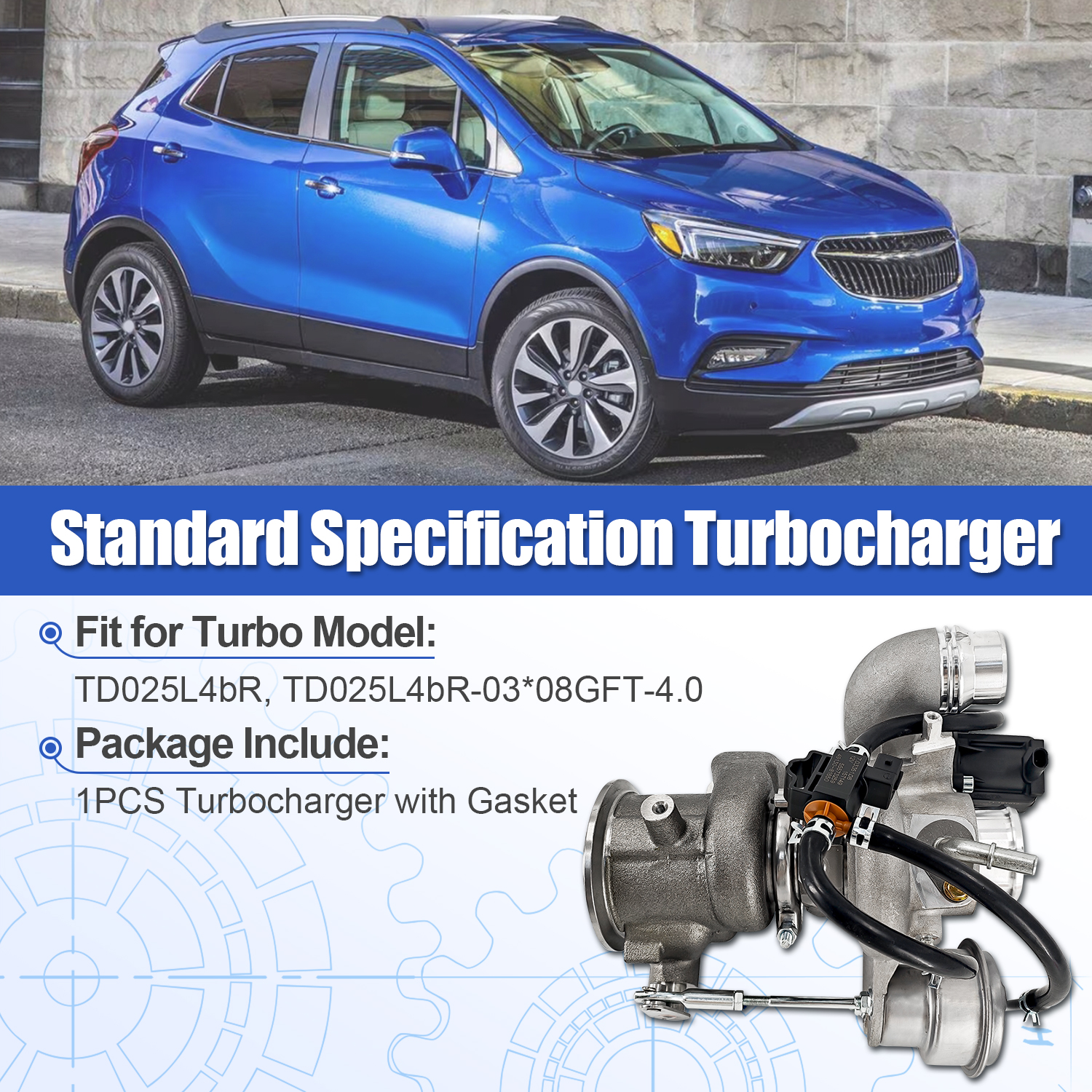 Turbocharger Turbo Kit TD025 fit for Chevy Cruze Trax Buick Encore 1.4L 2016-2019