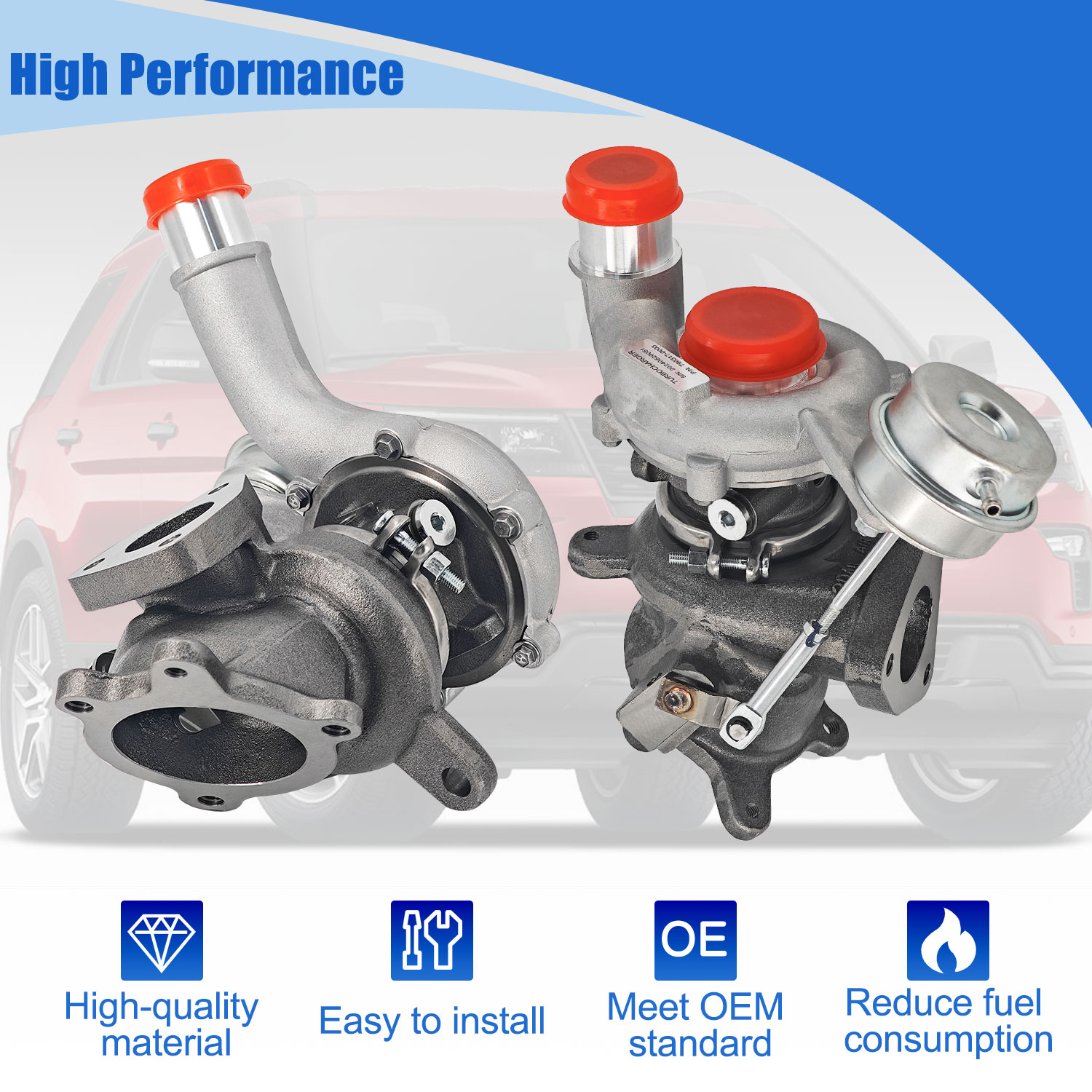 Left & Right Turbochargers Compatible with Ford Explorer Flex Taurus 3.5L & Lincoln MKT MKS 3.5L (2010-2019) – Replaces 790317-0006, 790318-0005, AA5E-9G438-GD
