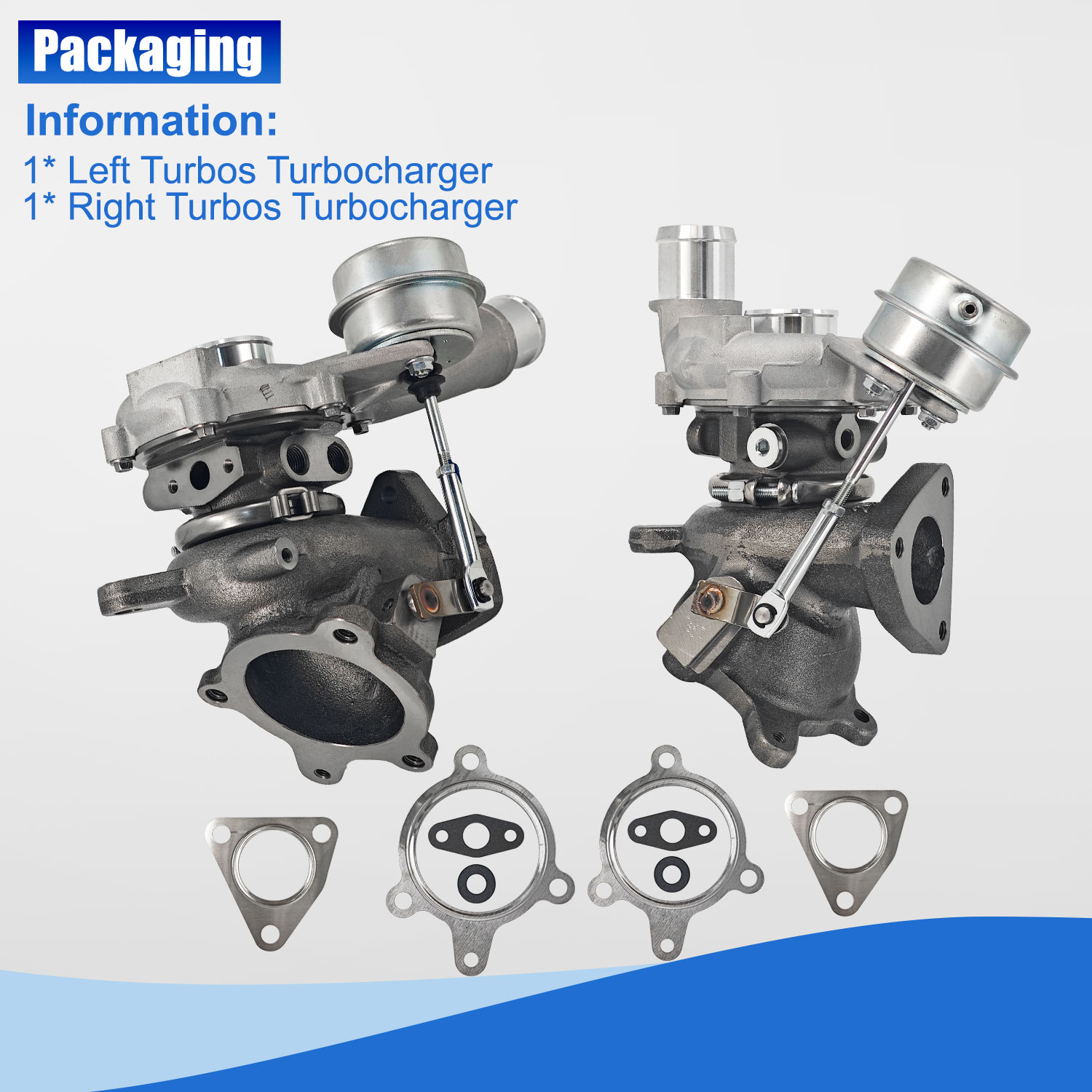 Left & Right Turbochargers Compatible with Ford Explorer Flex Taurus 3.5L & Lincoln MKT MKS 3.5L (2010-2019) – Replaces 790317-0006, 790318-0005, AA5E-9G438-GD