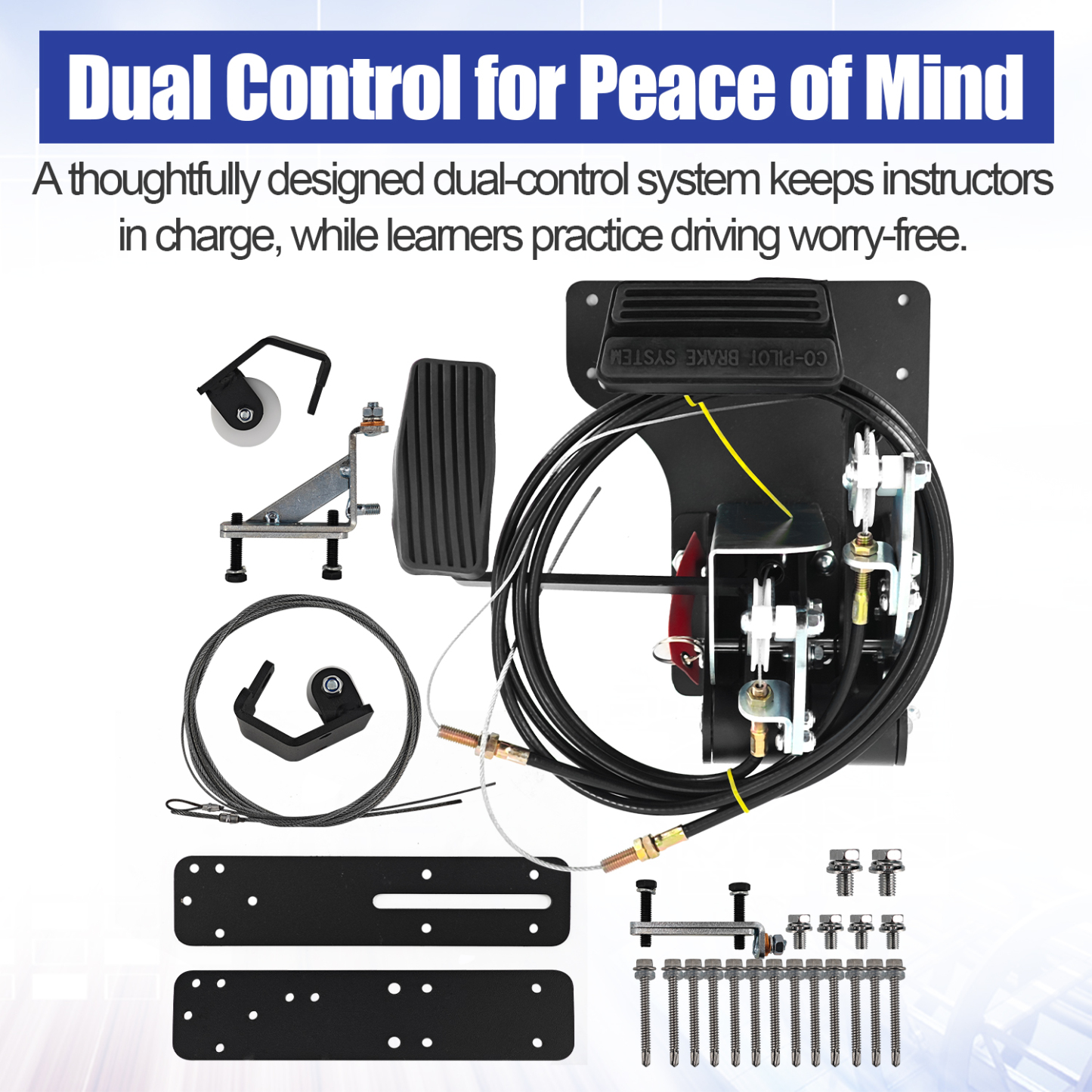 ACAR-B7D Dual Control Car Gas Brake Accelerate Pedal Fit for Driver Training Vehicle
