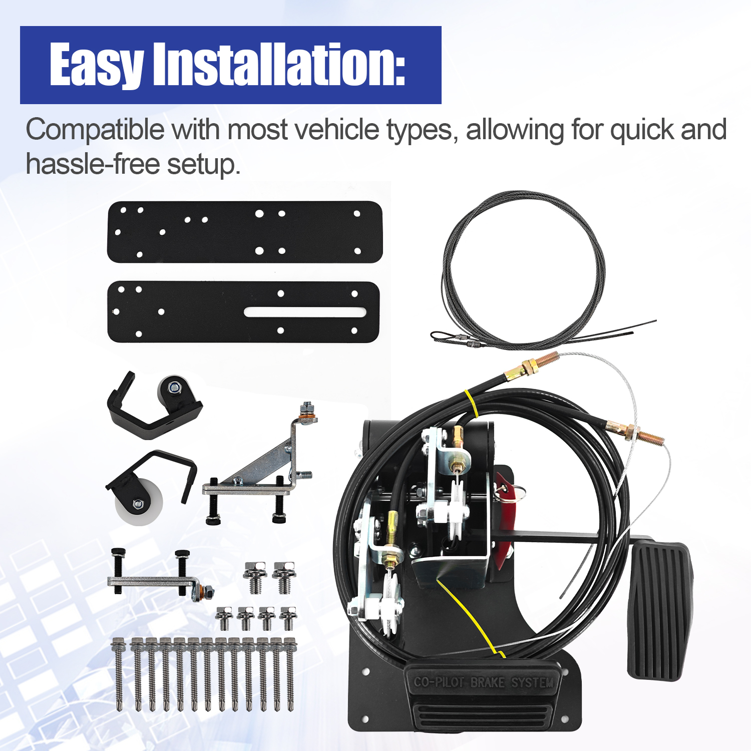 ACAR-B7D Dual Control Car Gas Brake Accelerate Pedal Fit for Driver Training Vehicle