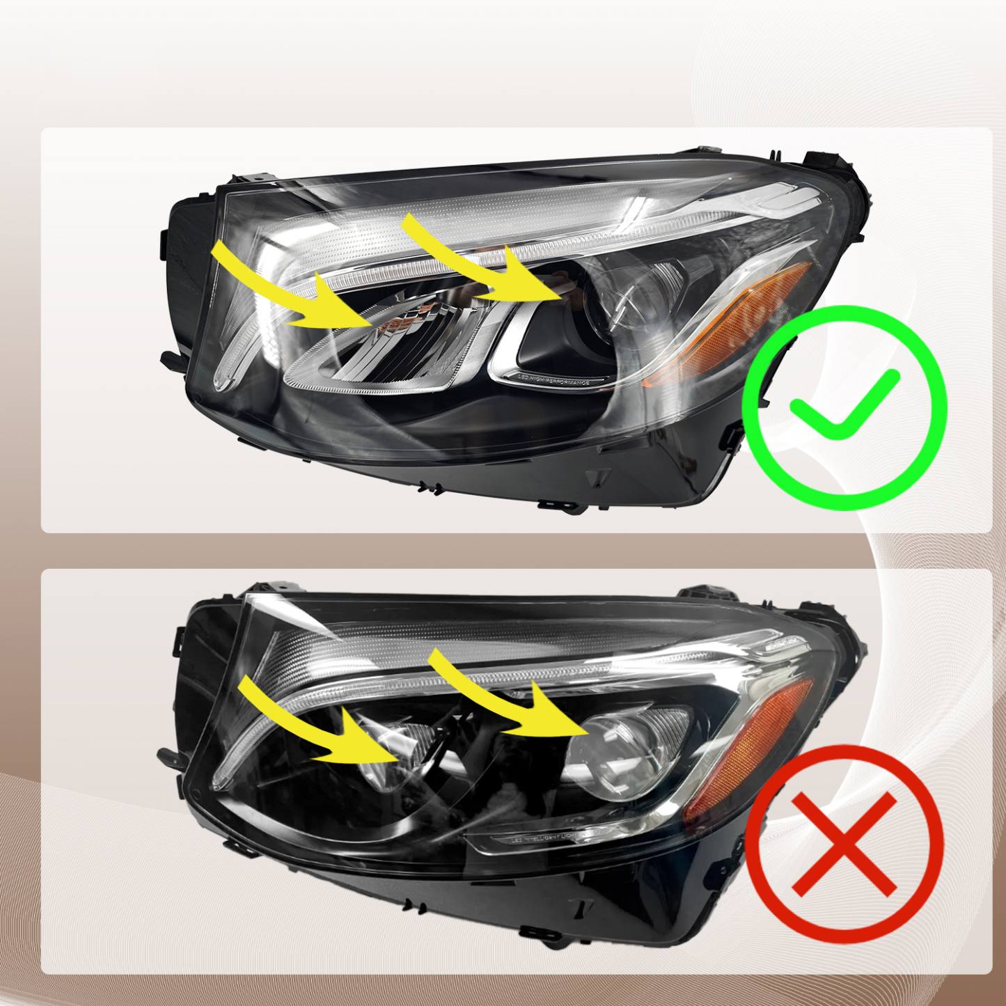Left (Driver Side) Headlight Assembly for 2016–2019 Mercedes-Benz GLC-Class (W253) – GLC300 / GLC350e / GLC43 AMG / GLC63 AMG