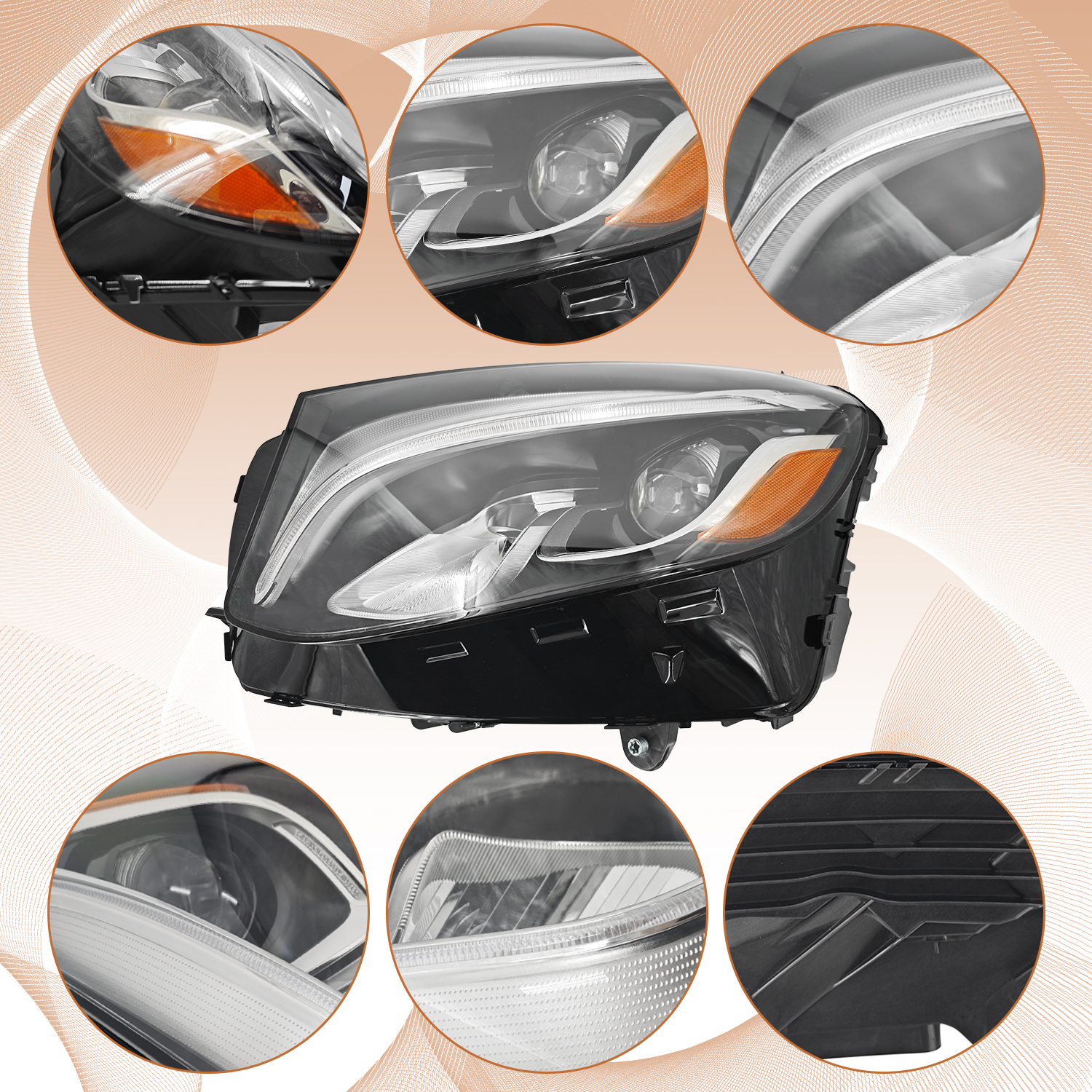 Left (Driver Side) Headlight Assembly for 2016–2019 Mercedes-Benz GLC-Class (W253) – GLC300 / GLC350e / GLC43 AMG / GLC63 AMG