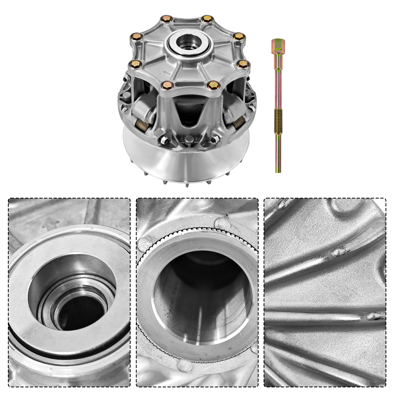 Primary Clutch with puller tool fit for Kawasaki Brute Force 650 SRA 2005-2013, Prairie 650 2002-2003, Suzuki Twin Peaks 700 2004-2005, Prairie 700 2004-2006, Arctic Cat 650 V2 2004-2006