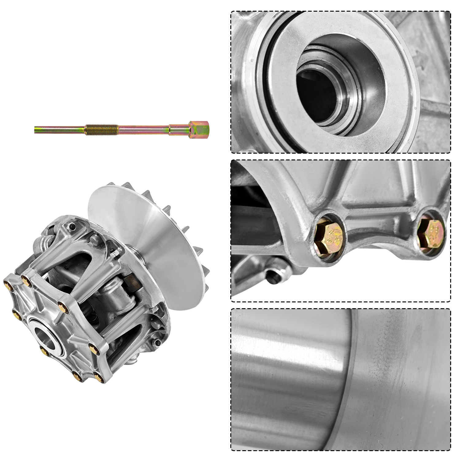 Primary Clutch with puller tool fit for Kawasaki Brute Force 650 SRA 2005-2013, Prairie 650 2002-2003, Suzuki Twin Peaks 700 2004-2005, Prairie 700 2004-2006, Arctic Cat 650 V2 2004-2006