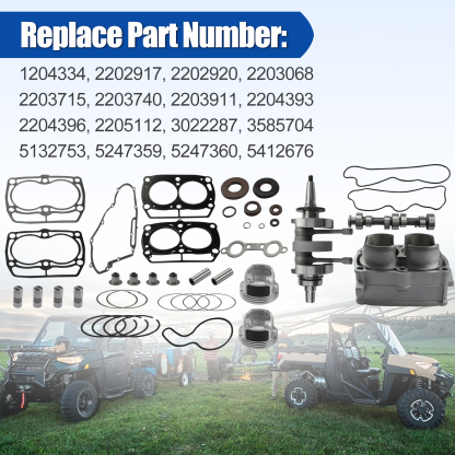 Crankshaft Camshaft Cylinder Engine Kit for Polaris 800 RZR Sportsman Ranger 800 2008-2017