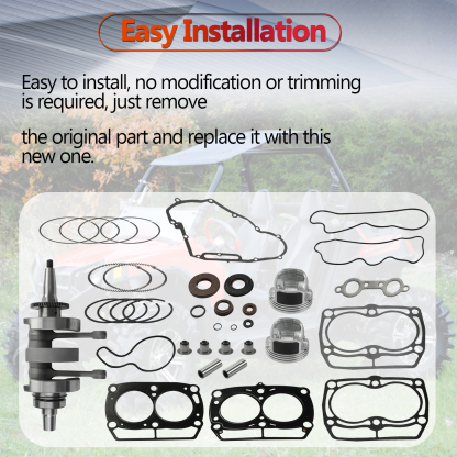 Engine Rebuild Kit 1204334 Crankshaft Piston Gasket Engine Kit For Polaris 800 RZR 2008-2014; For Ranger 800 2011-2017; For Sportsman 800 2008~2009