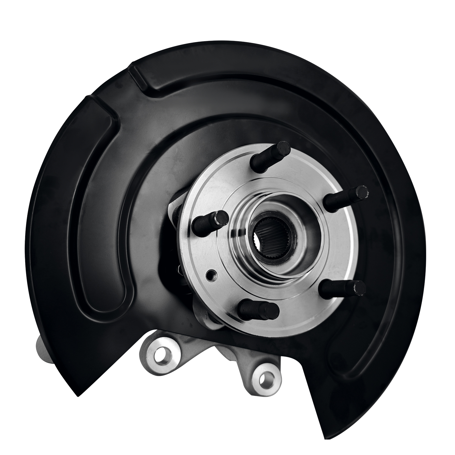 Rear Left Steering Knuckle Assembly Compatible with Ford Explorer 2011-2019, Police Interceptor Utility 2013-2019, AWD, Driver Side Spindle Knuckle w/Wheel Bearing Hub