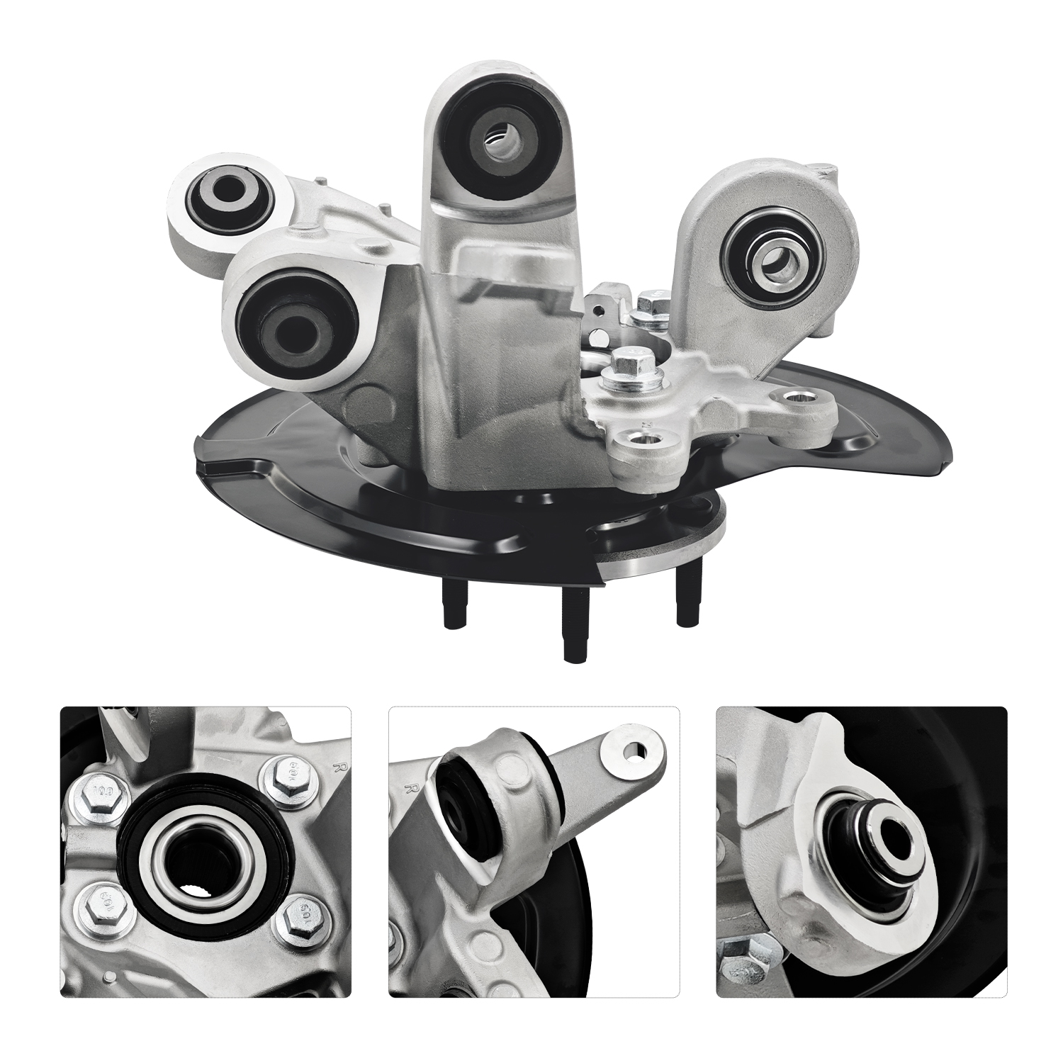 Rear Right Steering Knuckle Assembly fit for Ford Explorer 2011-2019, Police Interceptor Utility 2013-2019, AWD, Passenger Side Spindle Knuckle w/Wheel Bearing Hub