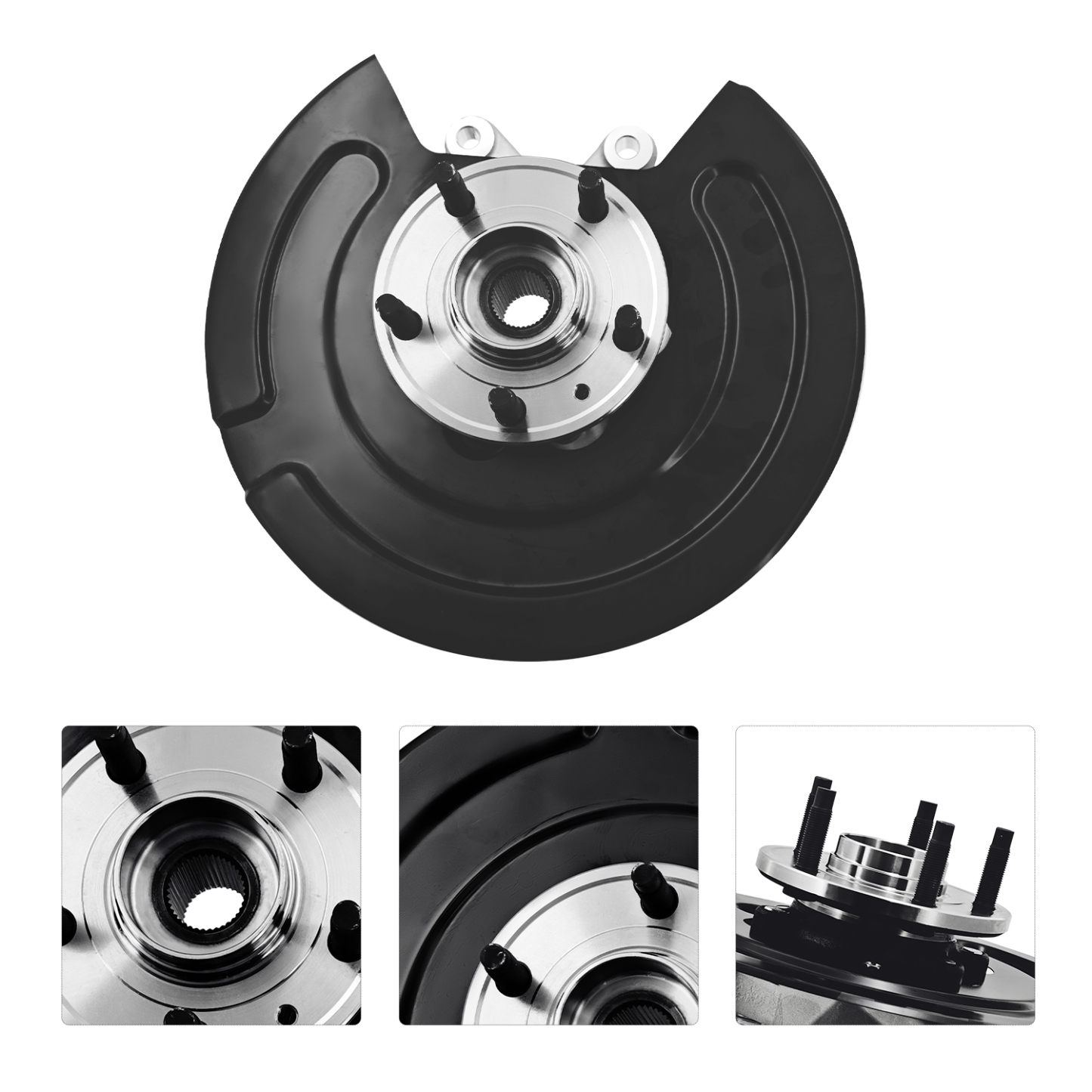 Rear Right Steering Knuckle Assembly fit for Ford Explorer 2011-2019, Police Interceptor Utility 2013-2019, AWD, Passenger Side Spindle Knuckle w/Wheel Bearing Hub