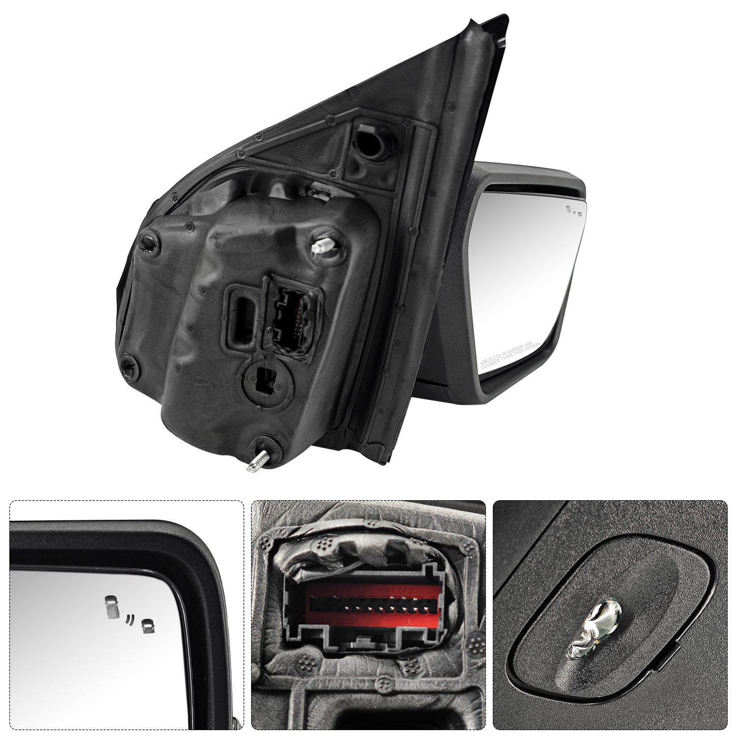 Right Passenger Side View Mirror Power Heated Fit for 2021-2023 Ford F-150