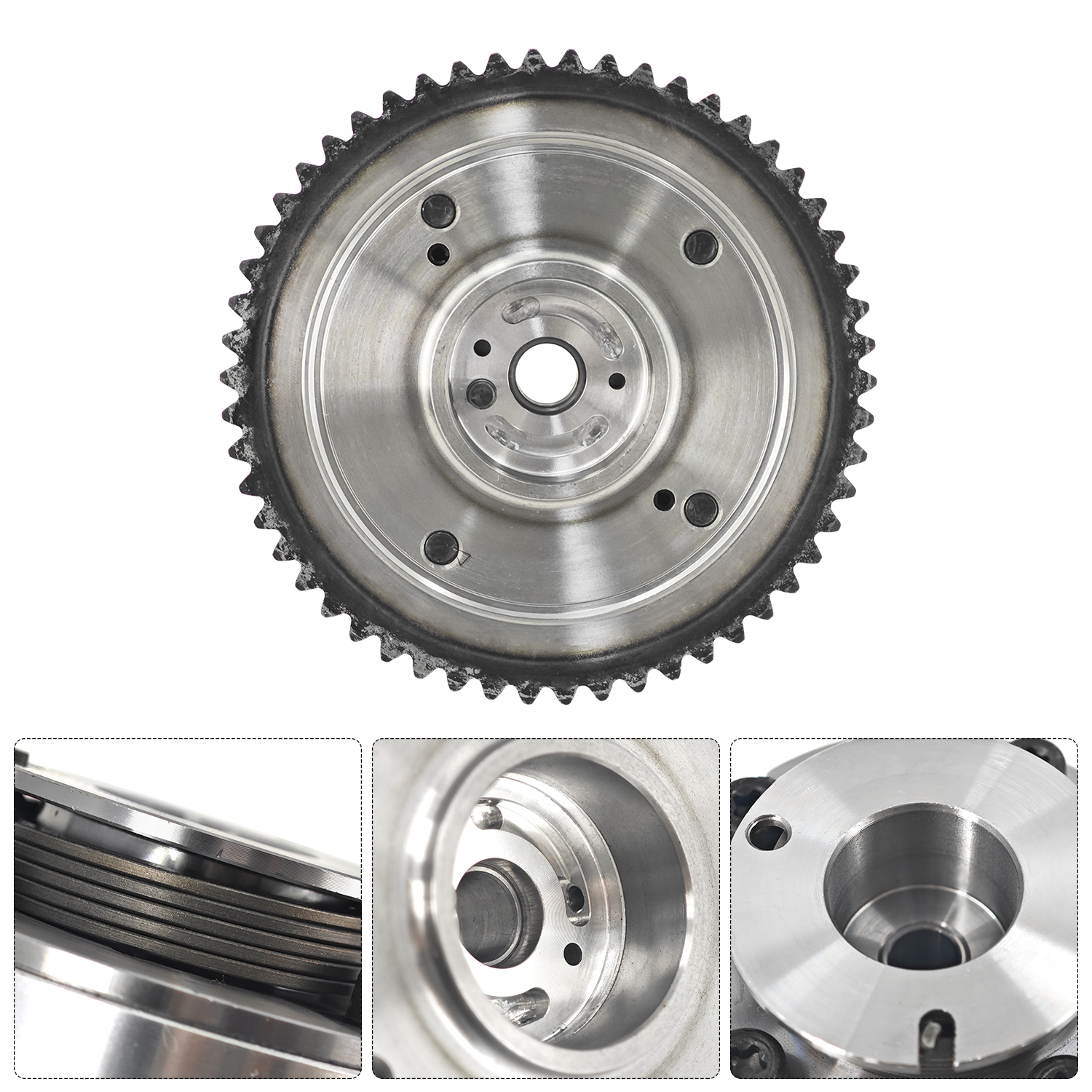 Engine Exhaust Intake CVVT Camshaft Sprocket Gear Assy Fit for Hyundai Elantra, Kona, Veloster, For Kia Forte/Soul/Seltos Valve Timing Gear 2017-2021 24350-2E700 & 24370-2E020 