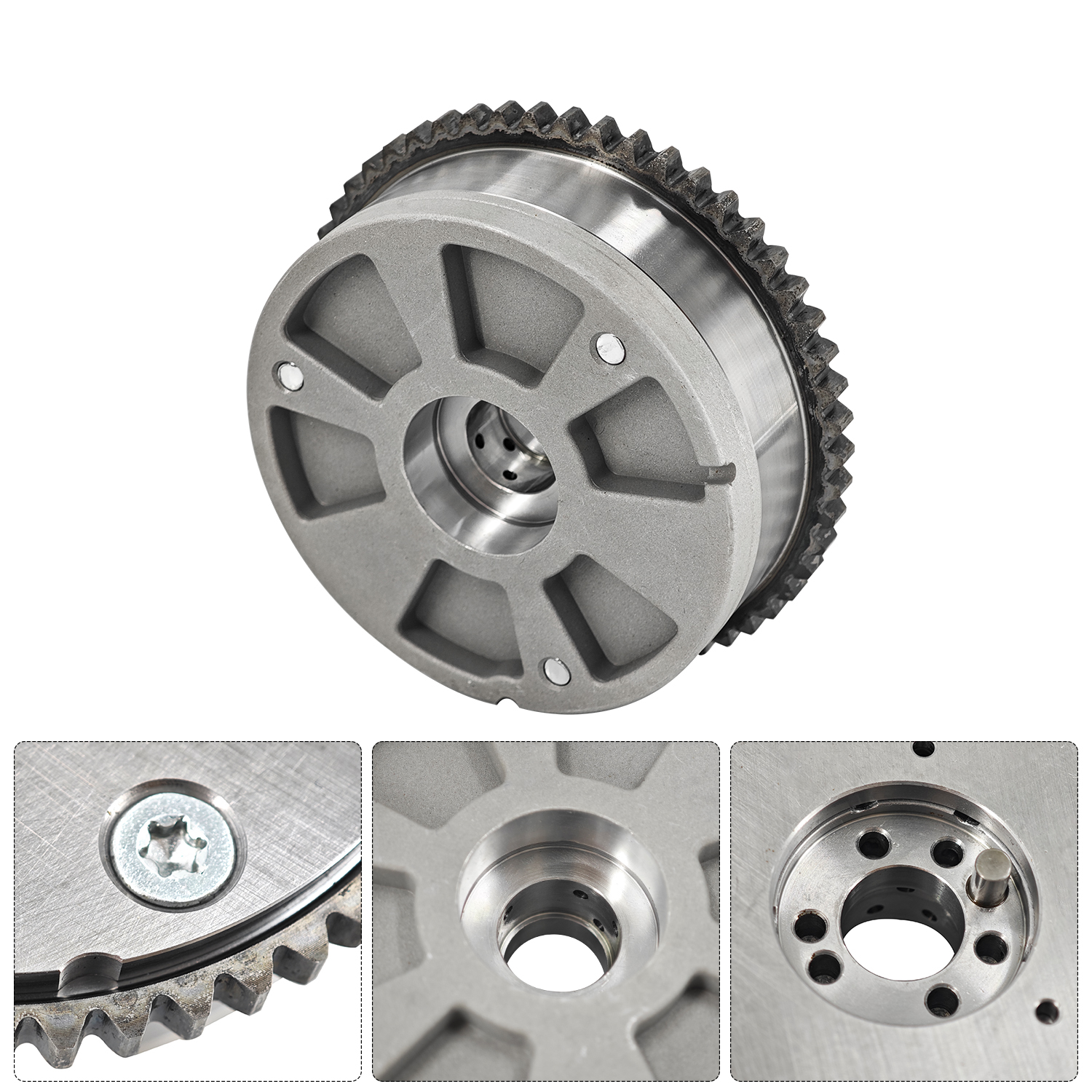 Engine Exhaust Intake CVVT Camshaft Sprocket Gear Assy Fit for Hyundai Elantra, Kona, Veloster, For Kia Forte/Soul/Seltos Valve Timing Gear 2017-2021 24350-2E700 & 24370-2E020 