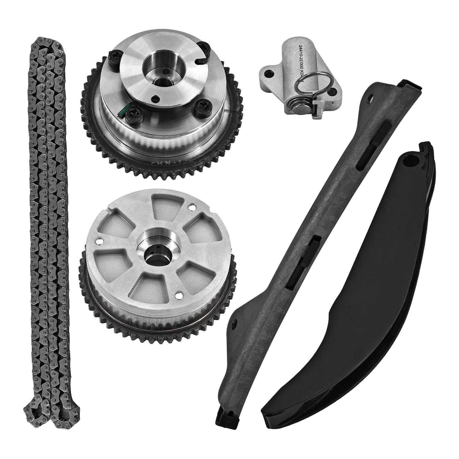 Timing Chain Kit with 24370-2E020 VVT Gear Sprocket Intake & Exhaust Fit for Hyundai Elantra Kona 2017-2021 For Kia Forte Forte5 2017-2022 2.0L Engine