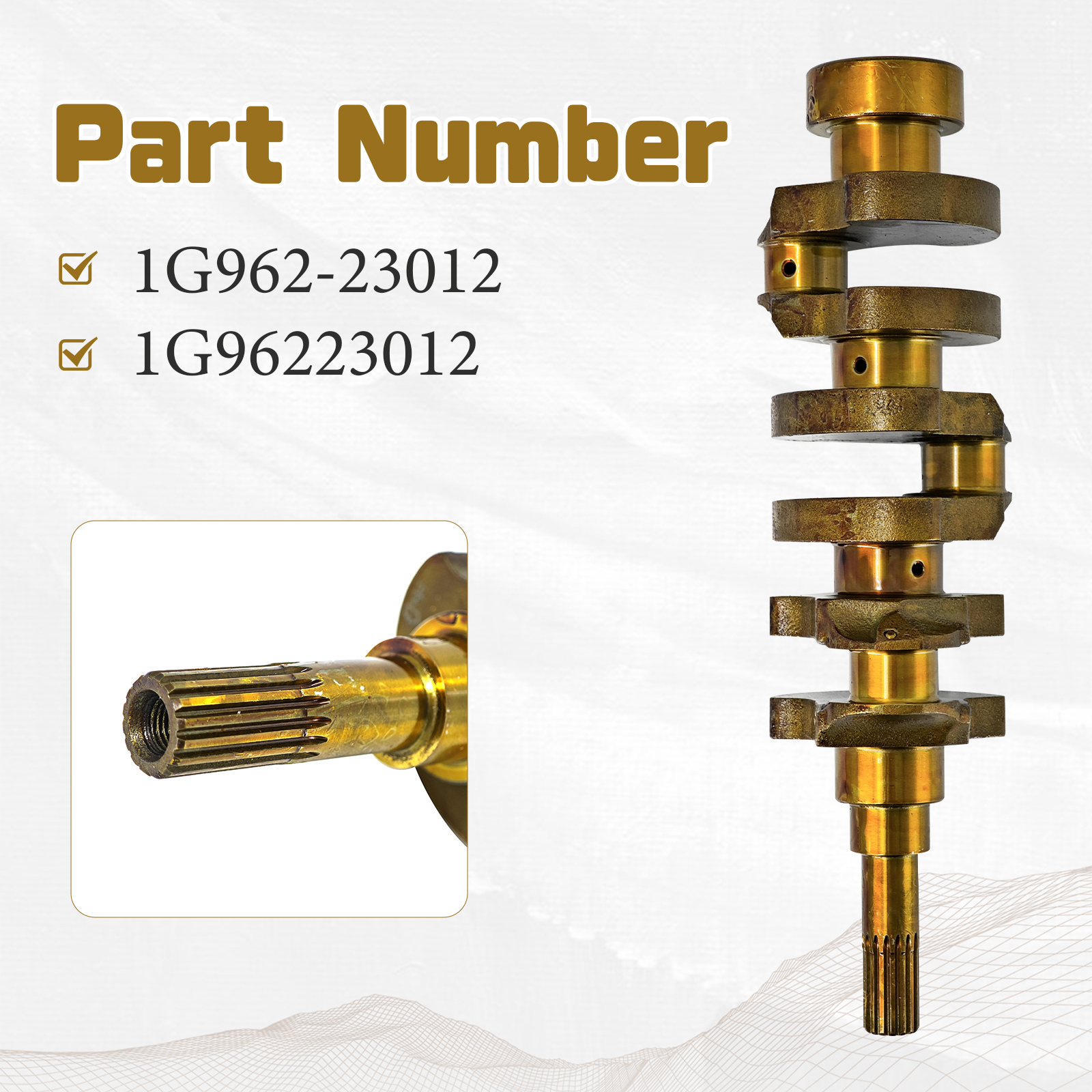 Crankshaft Fits For Kubota D902 Engine BX24 Tractor RTV-900