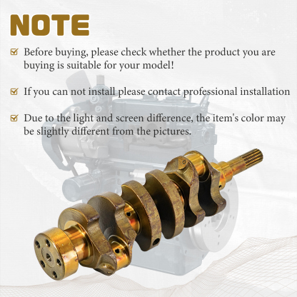 Crankshaft Fits For Kubota D902 Engine BX24 Tractor RTV-900