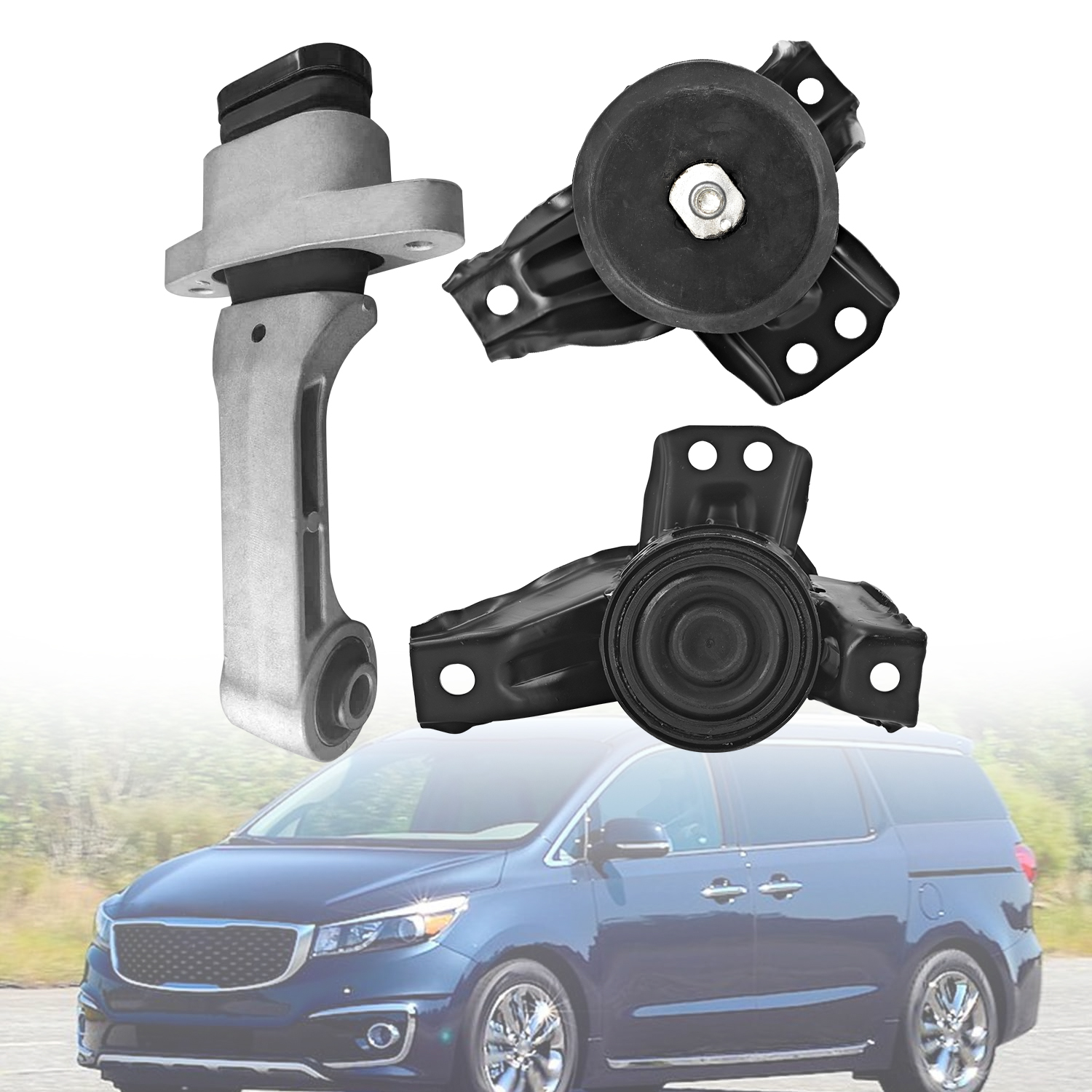 3PCS Engine Motor Mount & Transmission Mount Set Compatible with Kia Sedona 3.3L V6 2015-2021