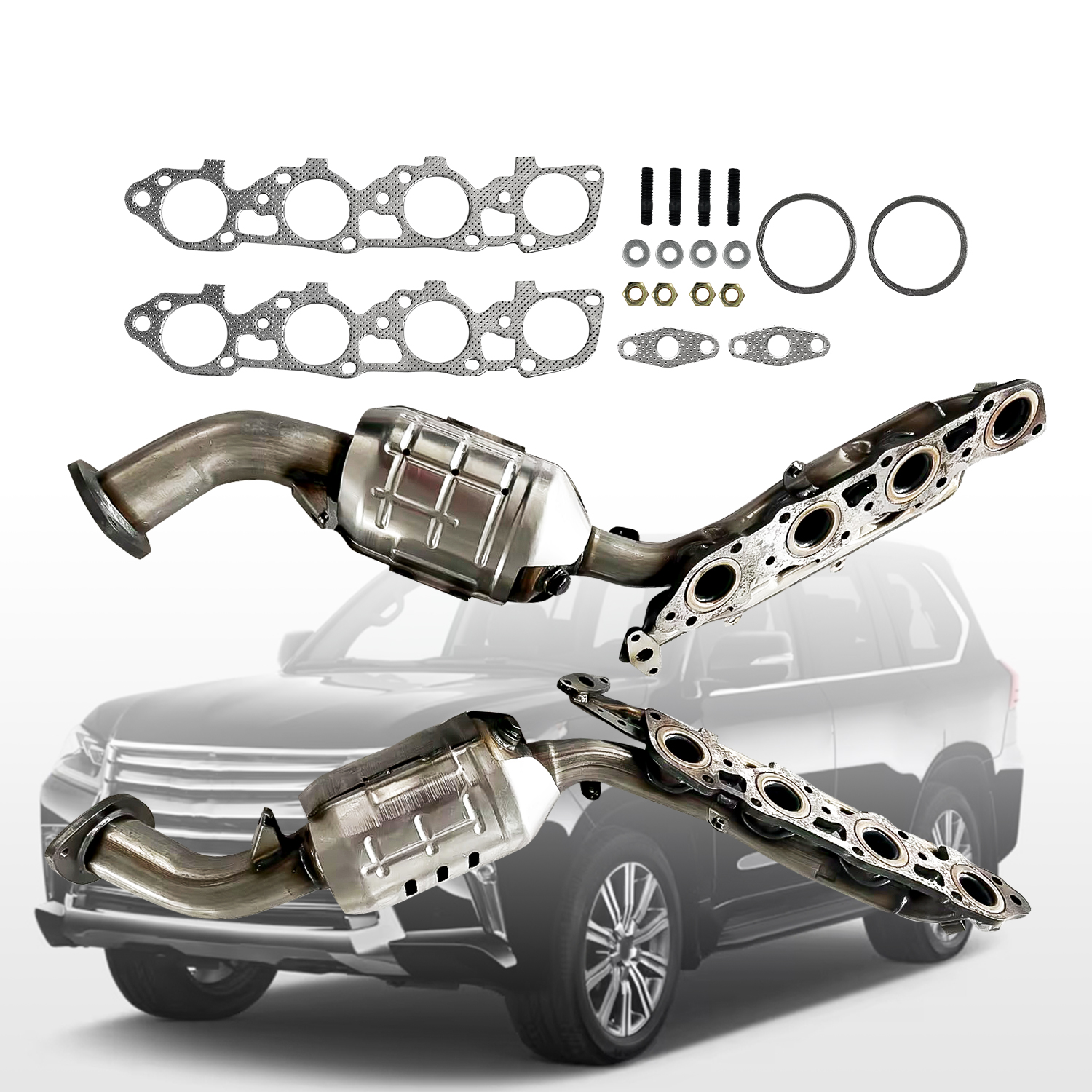 Manifold Catalytic Converter Set for 2008-2021 Lexus LX570 5.7L Bank 1 & Bank 2