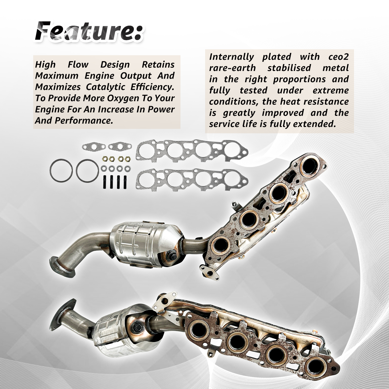 Manifold Catalytic Converter Set for 2008-2021 Lexus LX570 5.7L Bank 1 & Bank 2