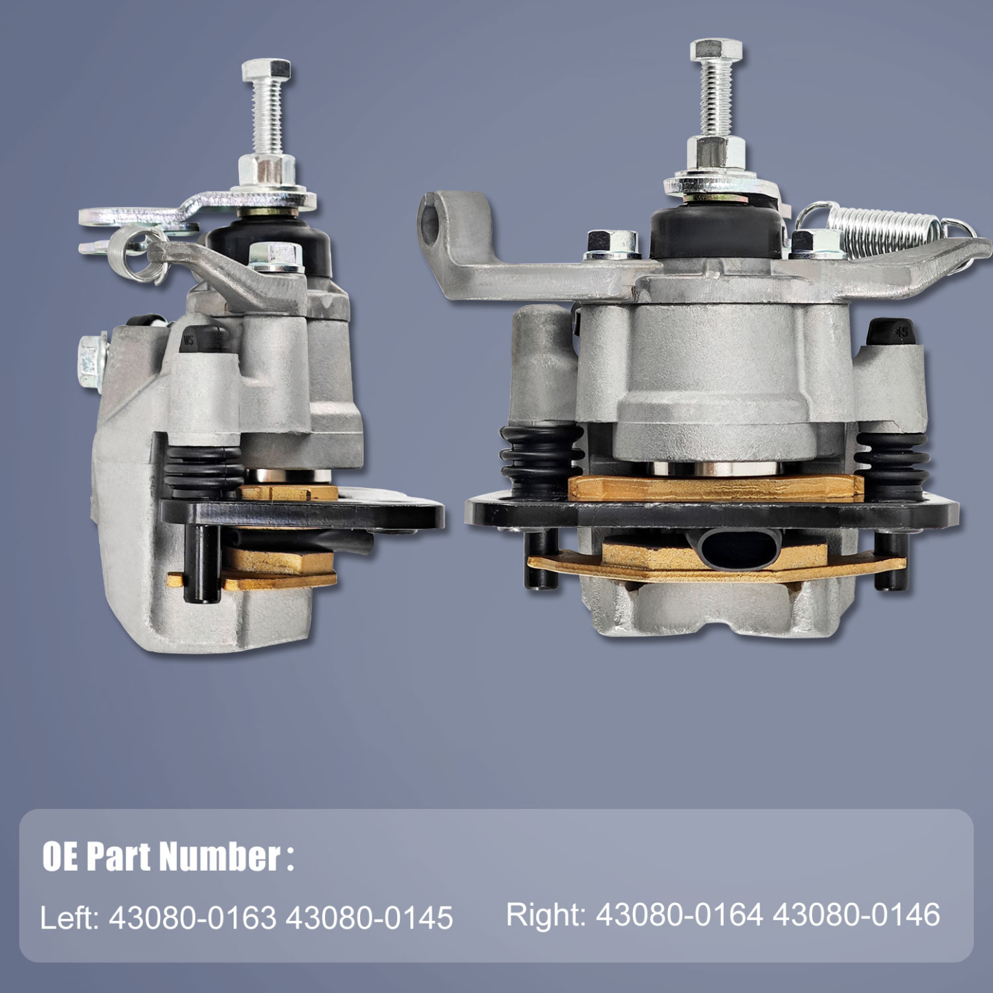 Rear Left＆Right Brake Caliper fit for Kawasaki 2015-2023 Mule PRO-DX PRO-DXT PRO-FX PRO-FXR PRO-FXT KAF820 KAF1000
