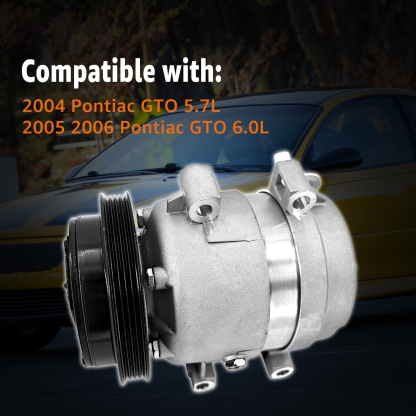 12V Air Conditioning Compressor For 2004-2006 Pontiac GTO 5.7L 6.0L A/C Compressor 
