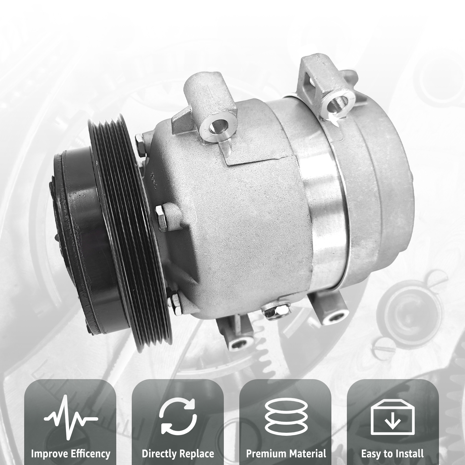 12V Air Conditioning Compressor For 2004-2006 Pontiac GTO 5.7L 6.0L A/C Compressor 