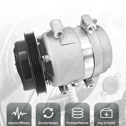 12V Air Conditioning Compressor For 2004-2006 Pontiac GTO 5.7L 6.0L A/C Compressor 