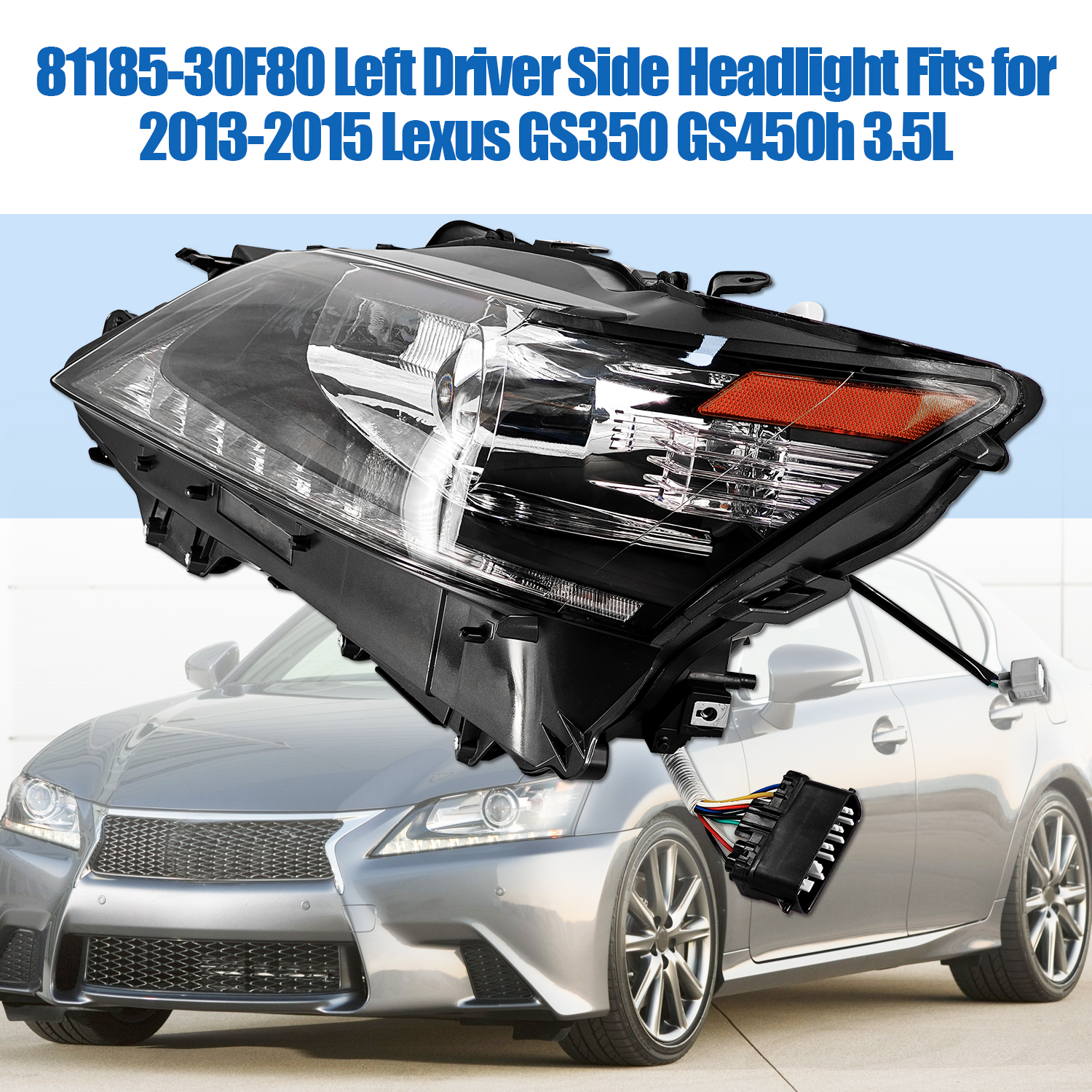 Left Driver Side LED Headlight Fits for 2013-2015 Lexus GS350 GS450h 3.5L# NON-AFS
