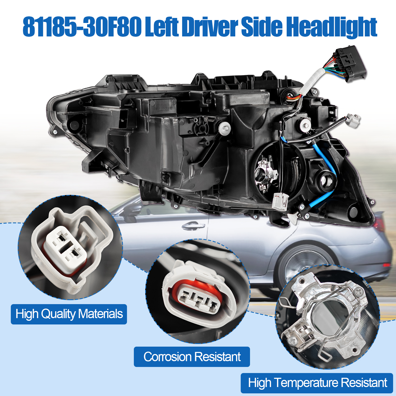 Left Driver Side LED Headlight Fits for 2013-2015 Lexus GS350 GS450h 3.5L# NON-AFS