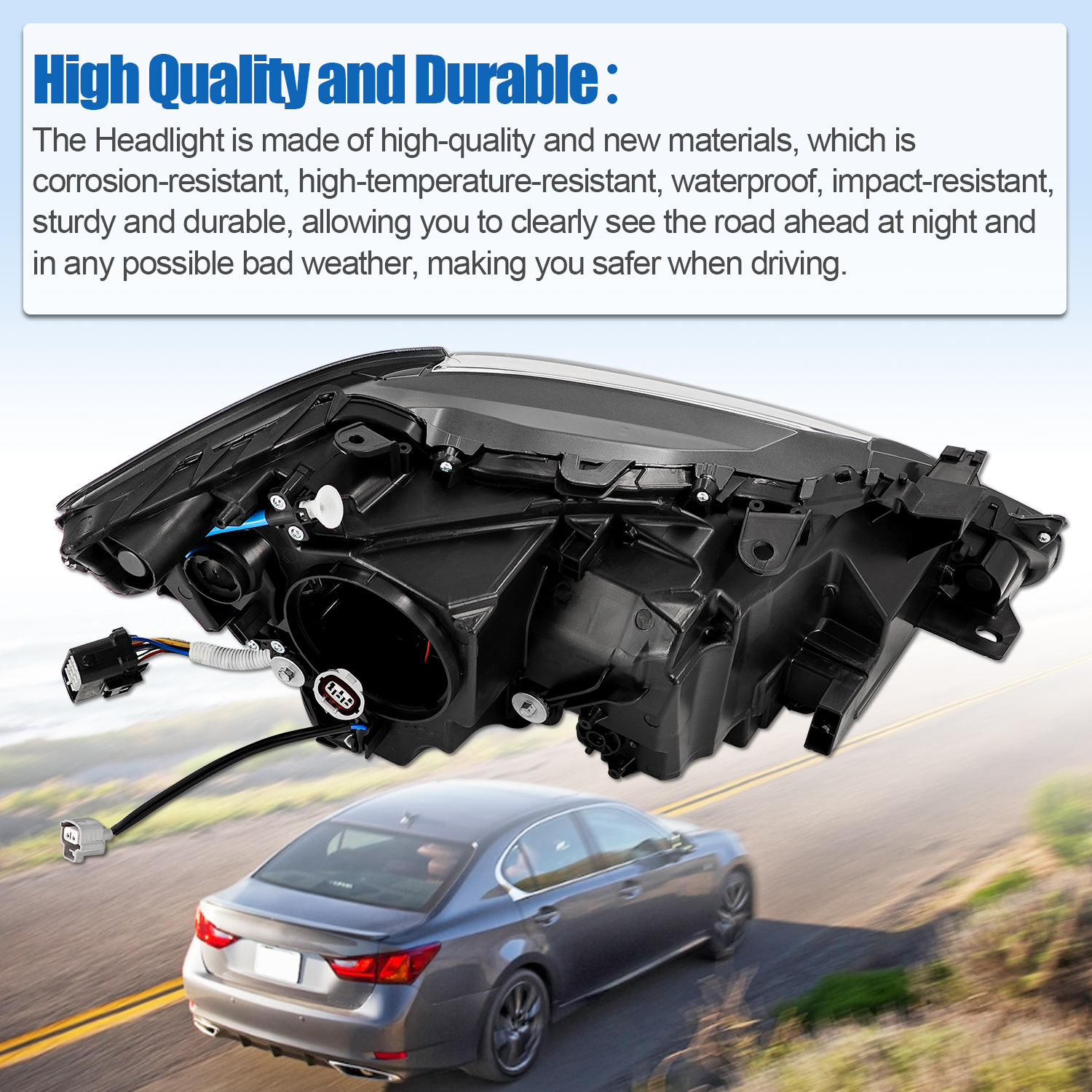 Left Driver Side LED Headlight Fits for 2013-2015 Lexus GS350 GS450h 3.5L# NON-AFS