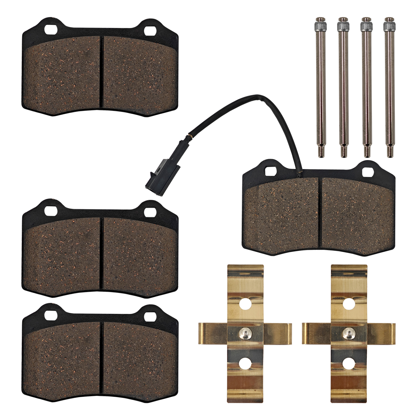 4 PCS Rear Brake Pads Set for Maserati Quattroporte S/Sport GT 2007-2022, for Maserati Ghibli S Q4 2014-2022, for Maserati GranTurismo S 2008-2018 (for 4 Piston Rear Calipers)